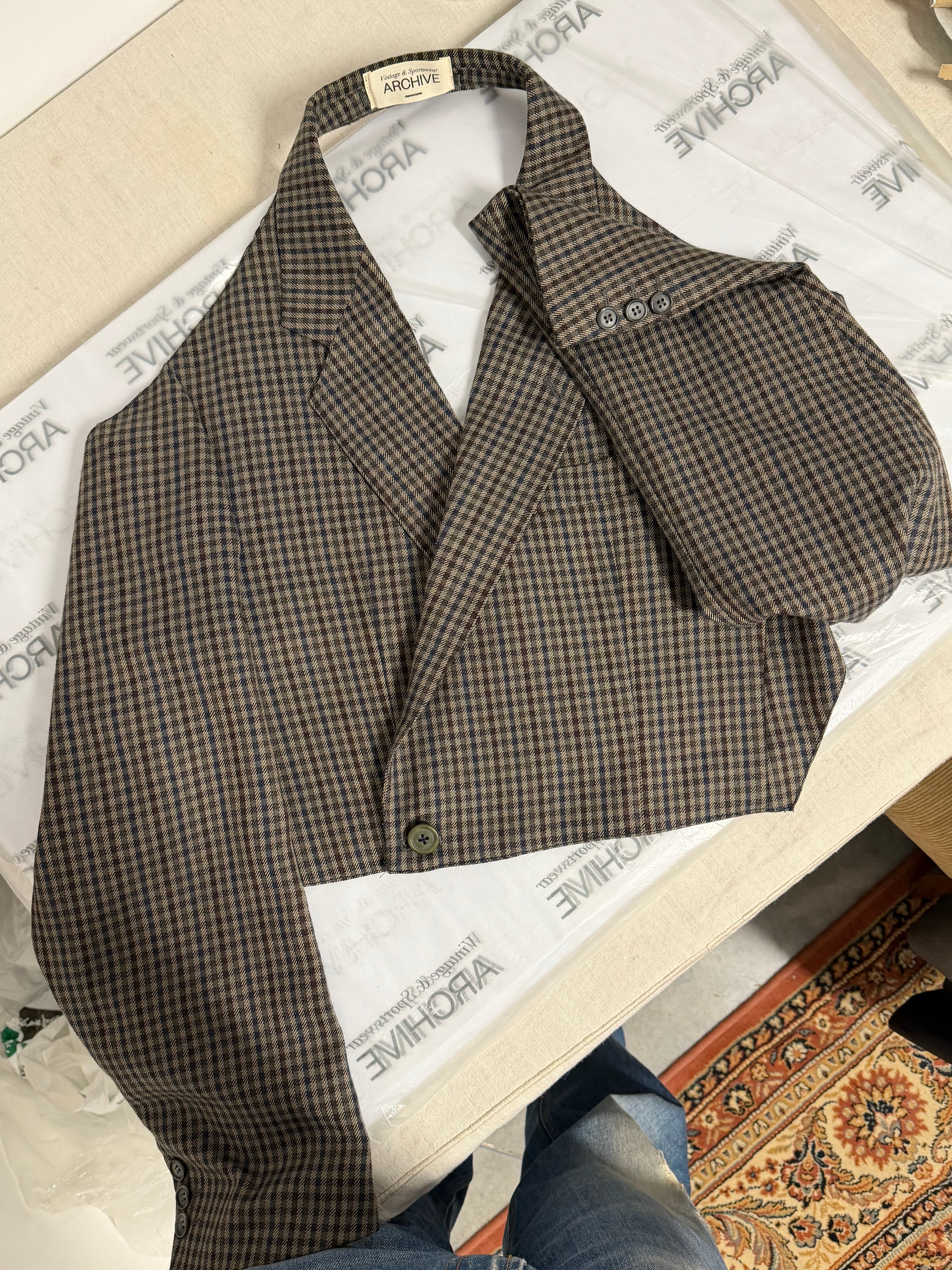 Blazer dos nu - Marron à carreaux (M)