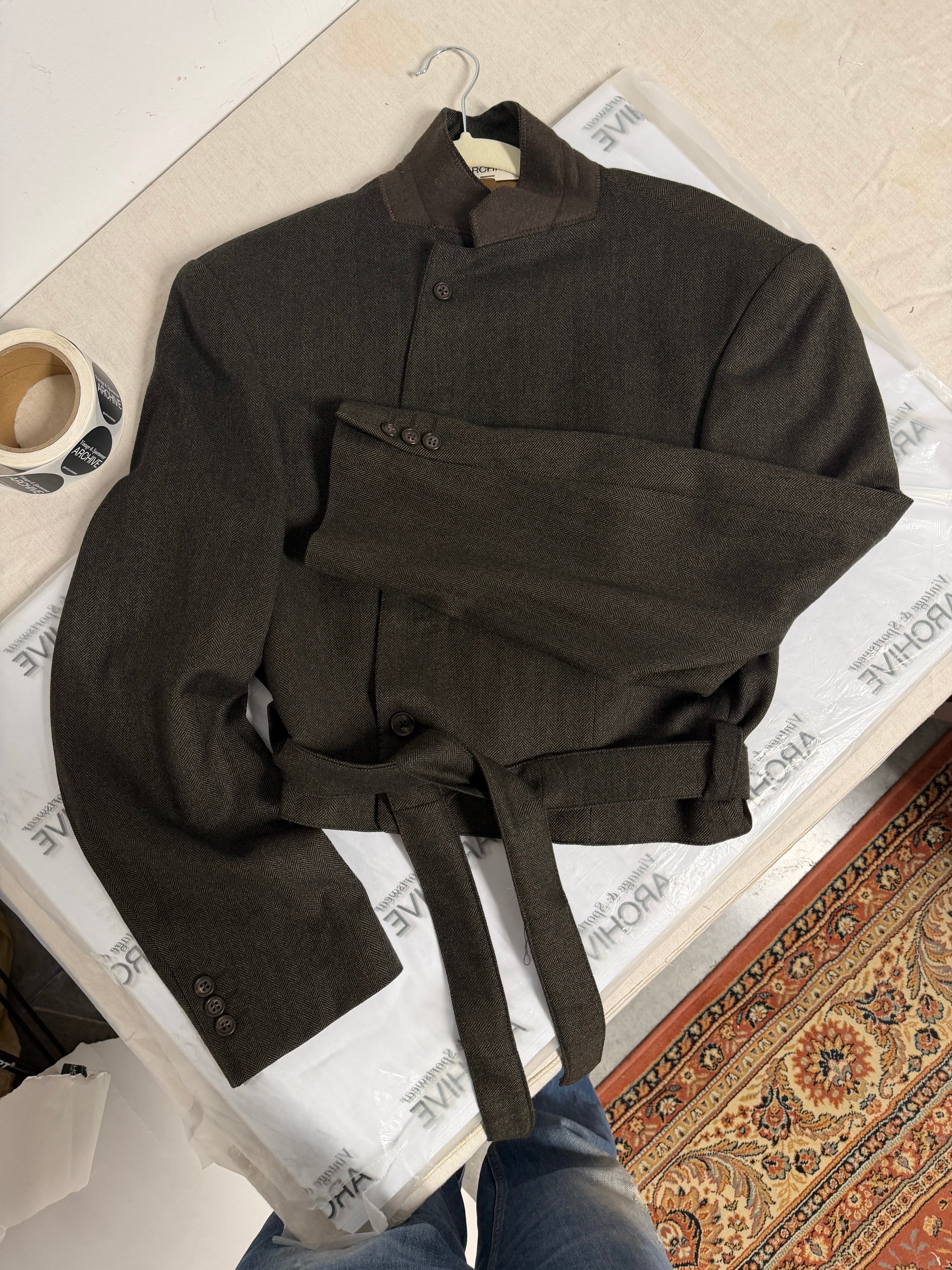 Tied-up Blazer - Green & Brown (M)