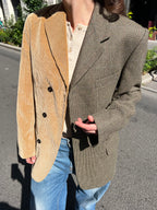 Blazer DUO - Velours côtelé doré (S)