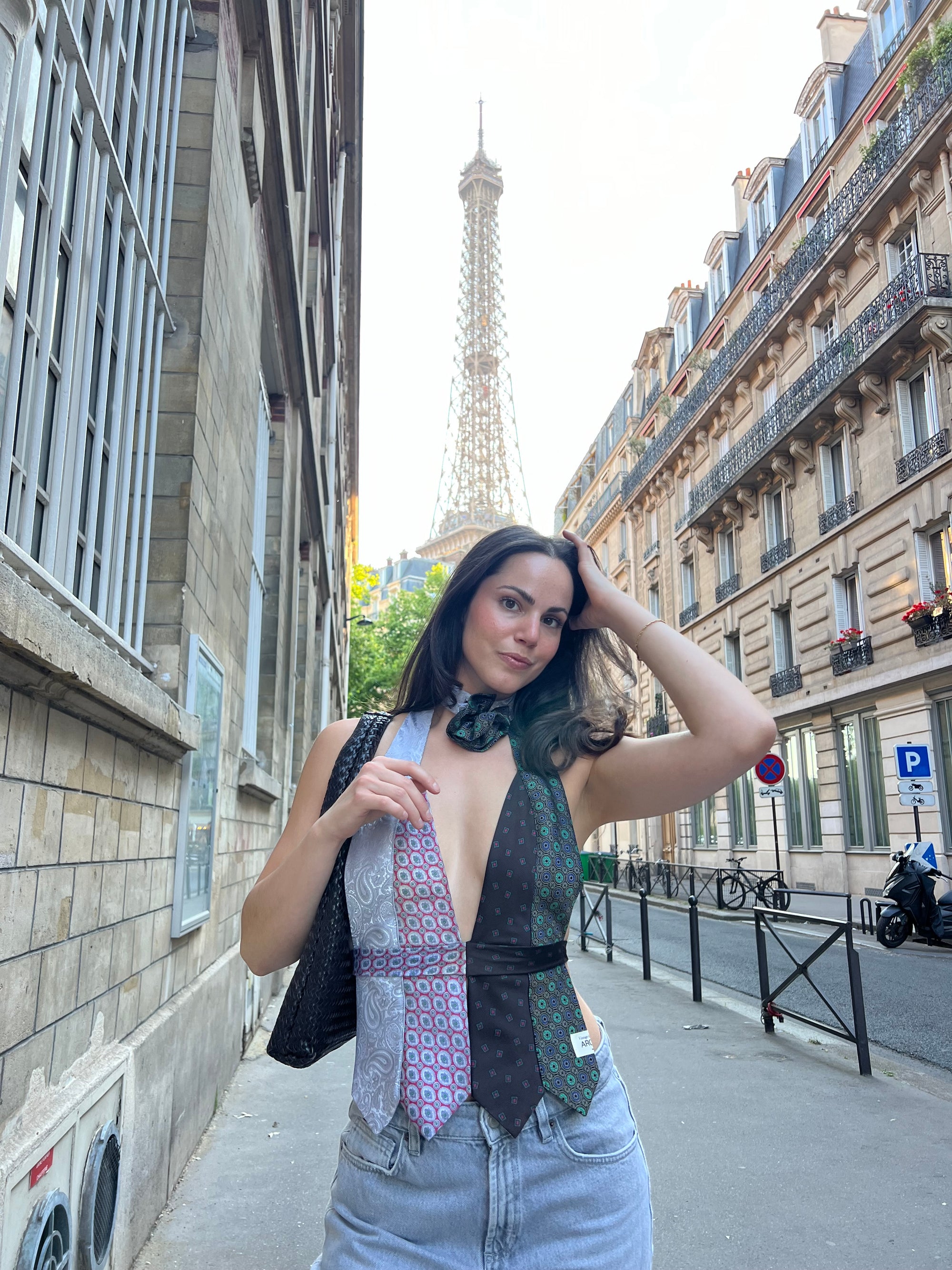 Top con lazo - Azules y rojos (talla pequeña)