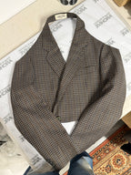Halter Blazer - Checkred Brown (M)
