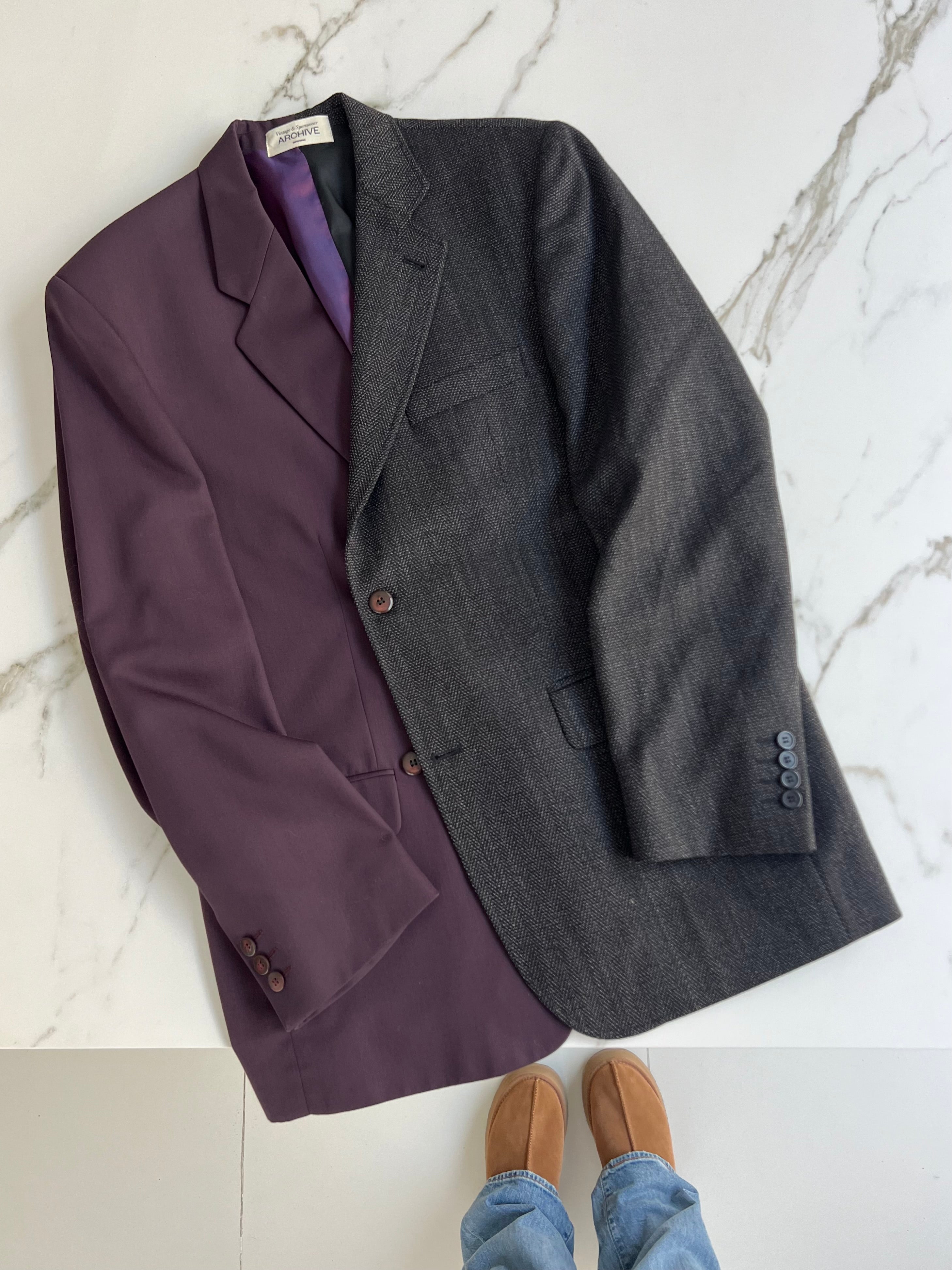 DUO Blazer - Purple and Textured (M)