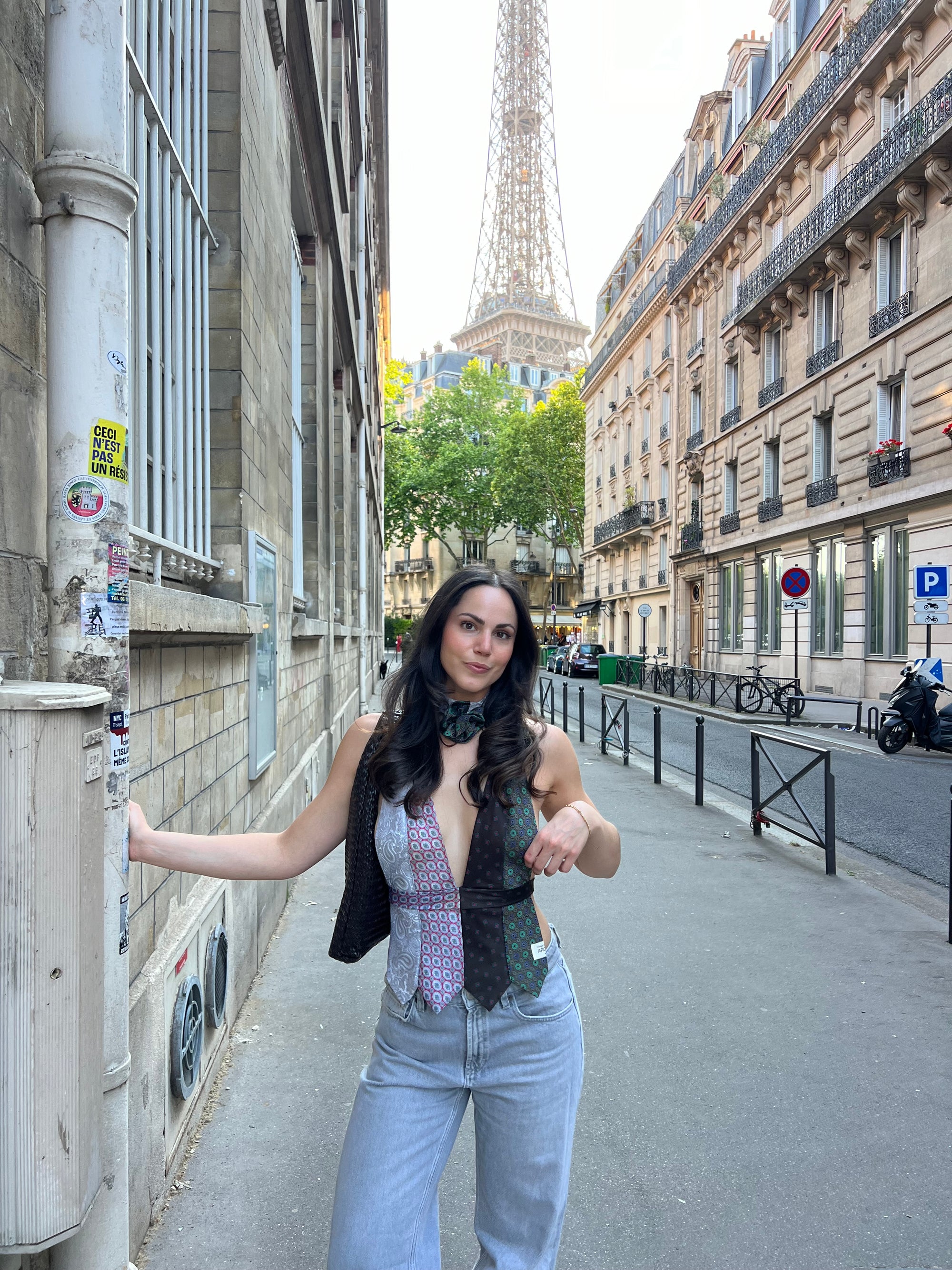 Top con lazo - Azules y rojos (talla pequeña)