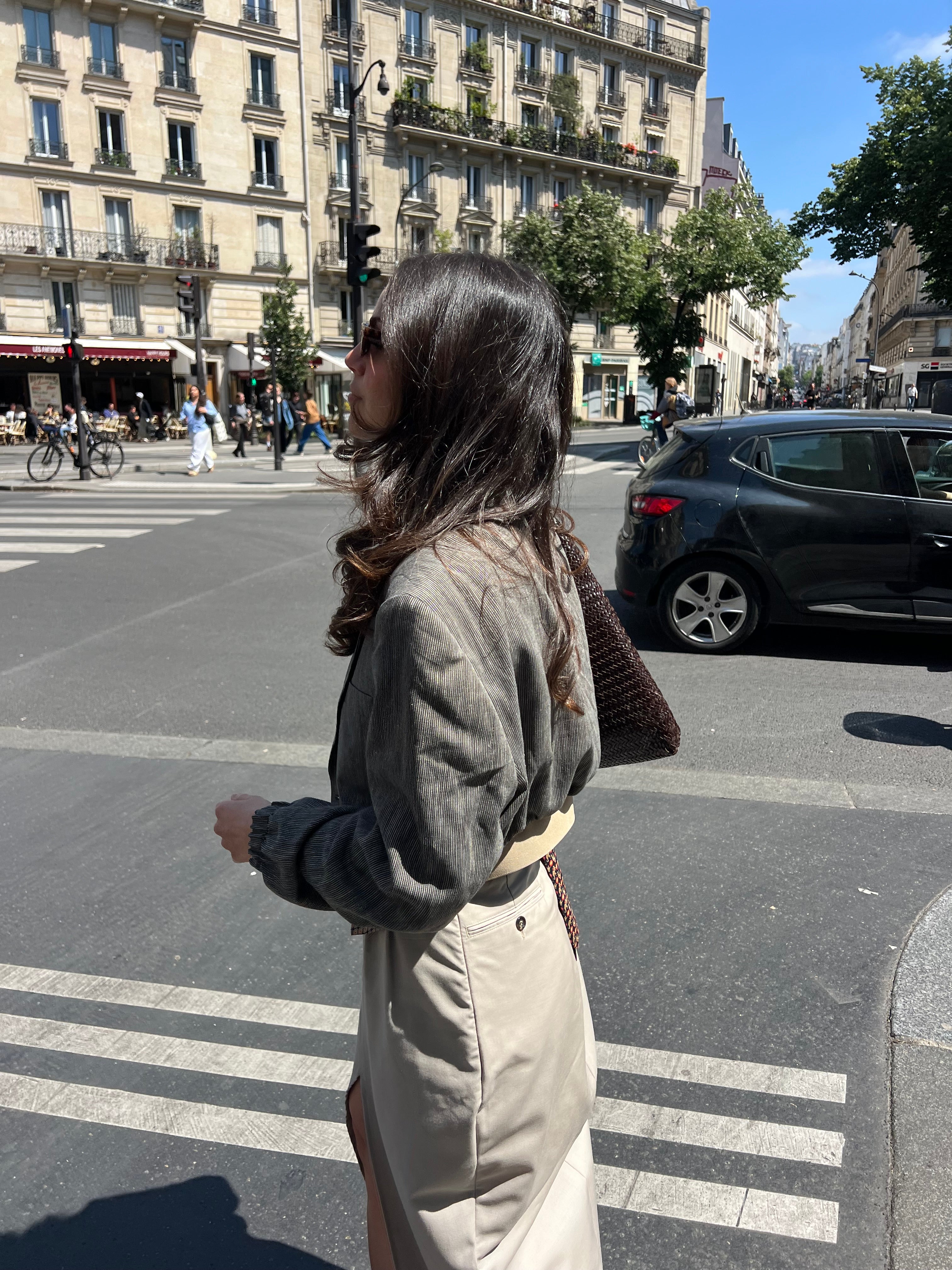 Vegan Bomber - Linen Lines (M)