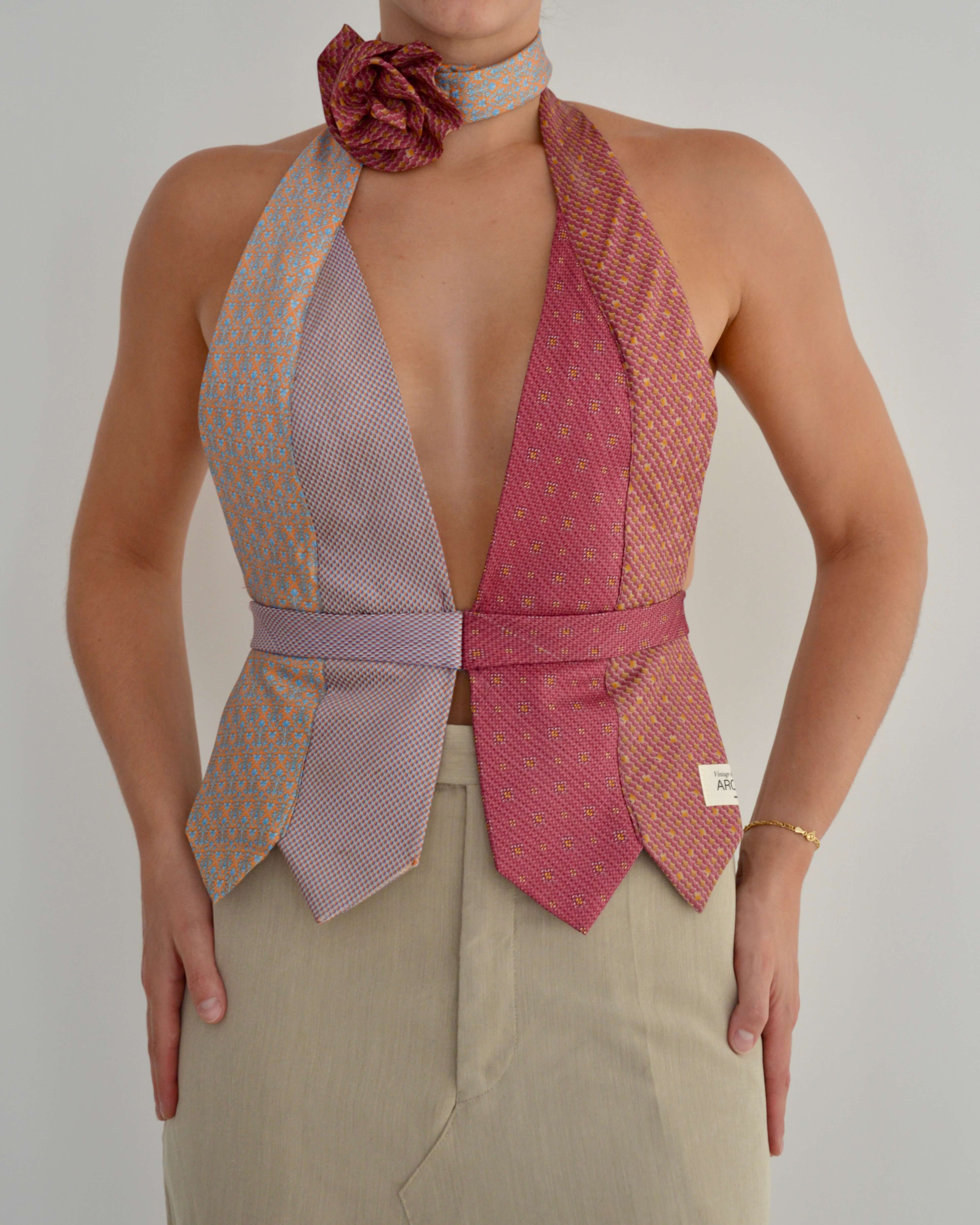 Tie Top & Flower Choker - nº 4 (M/L)