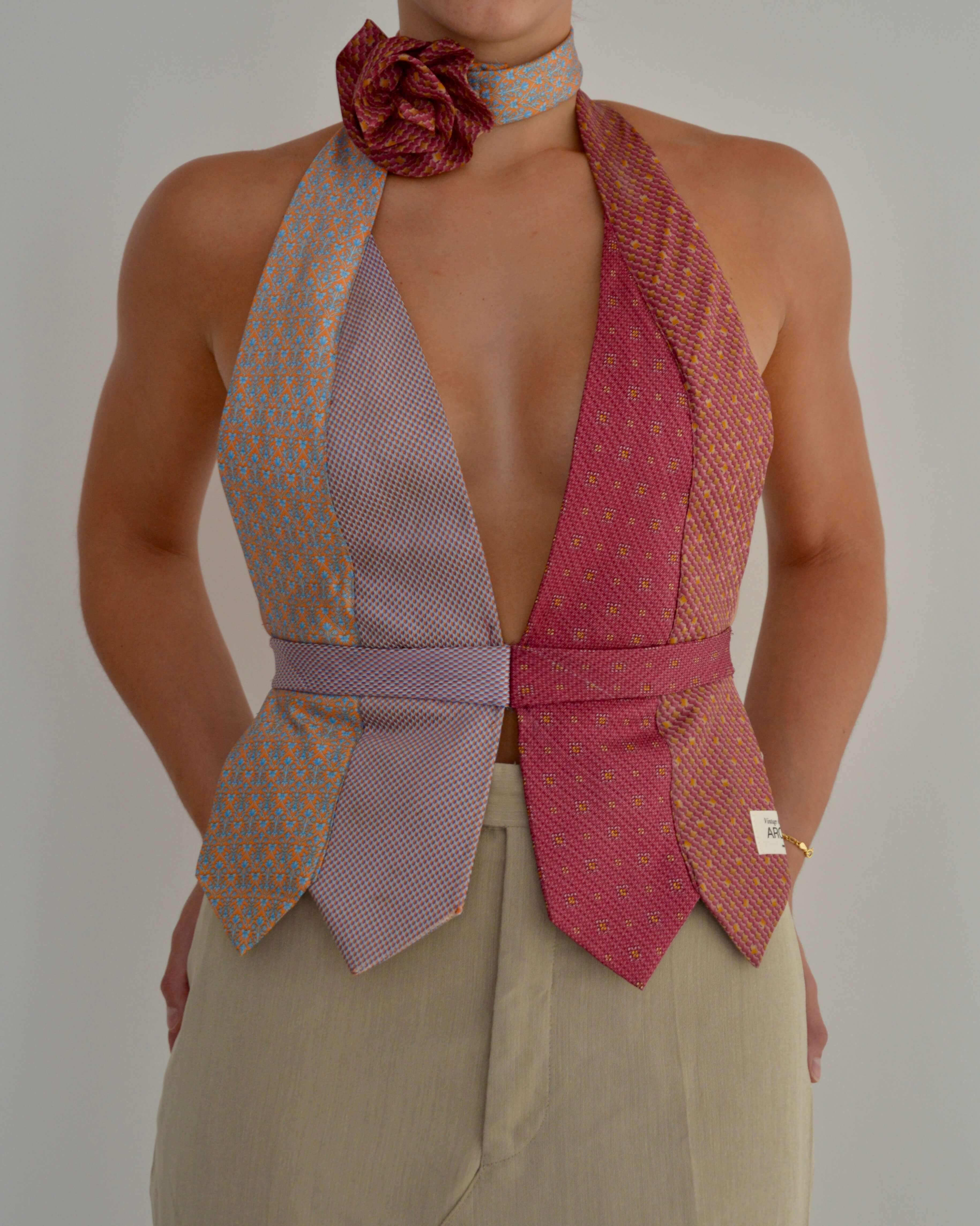 Tie Top & Flower Choker - nº 4 (M/L)