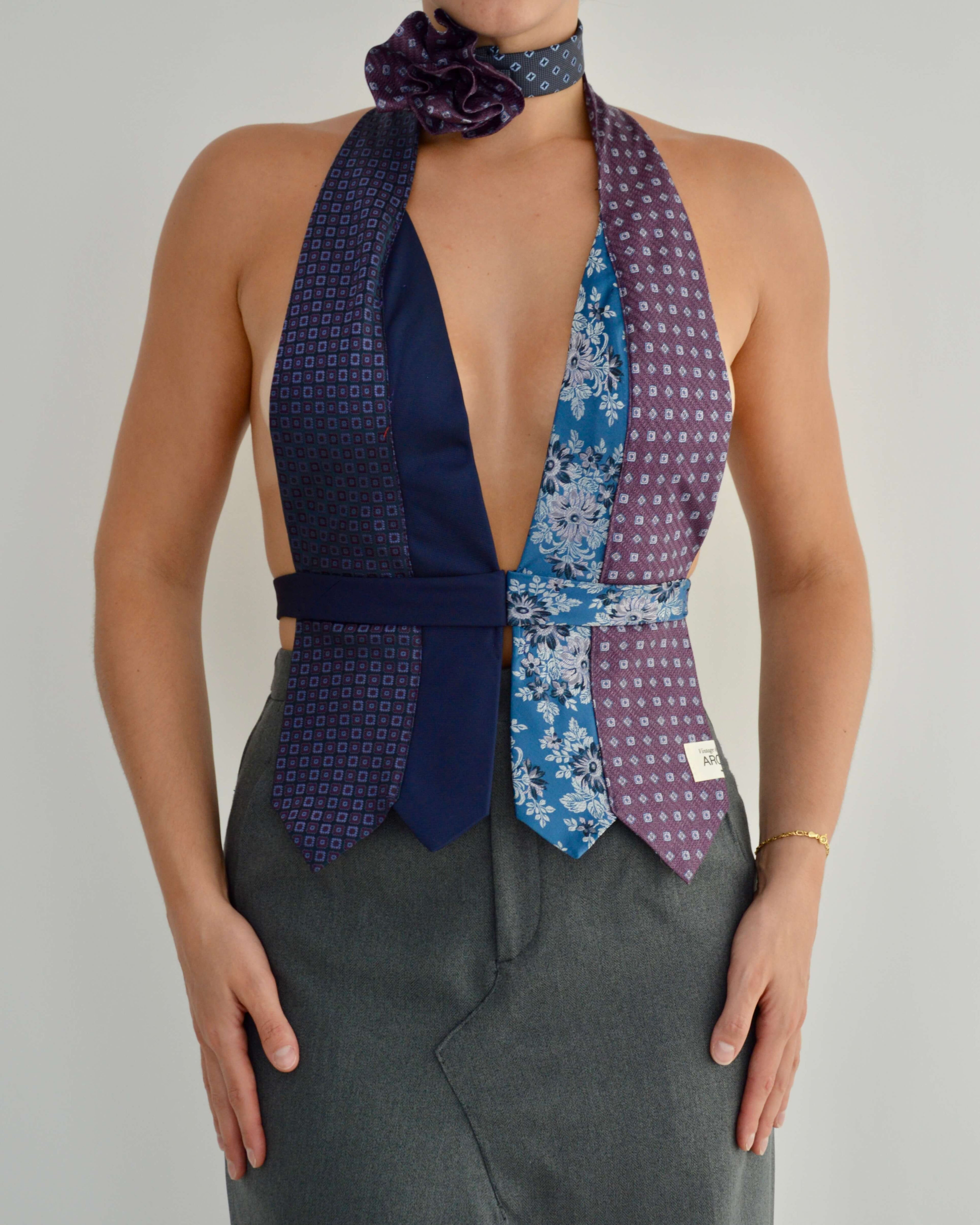 Top con lazo y gargantilla de flores - nº 6 (XXS/XS)