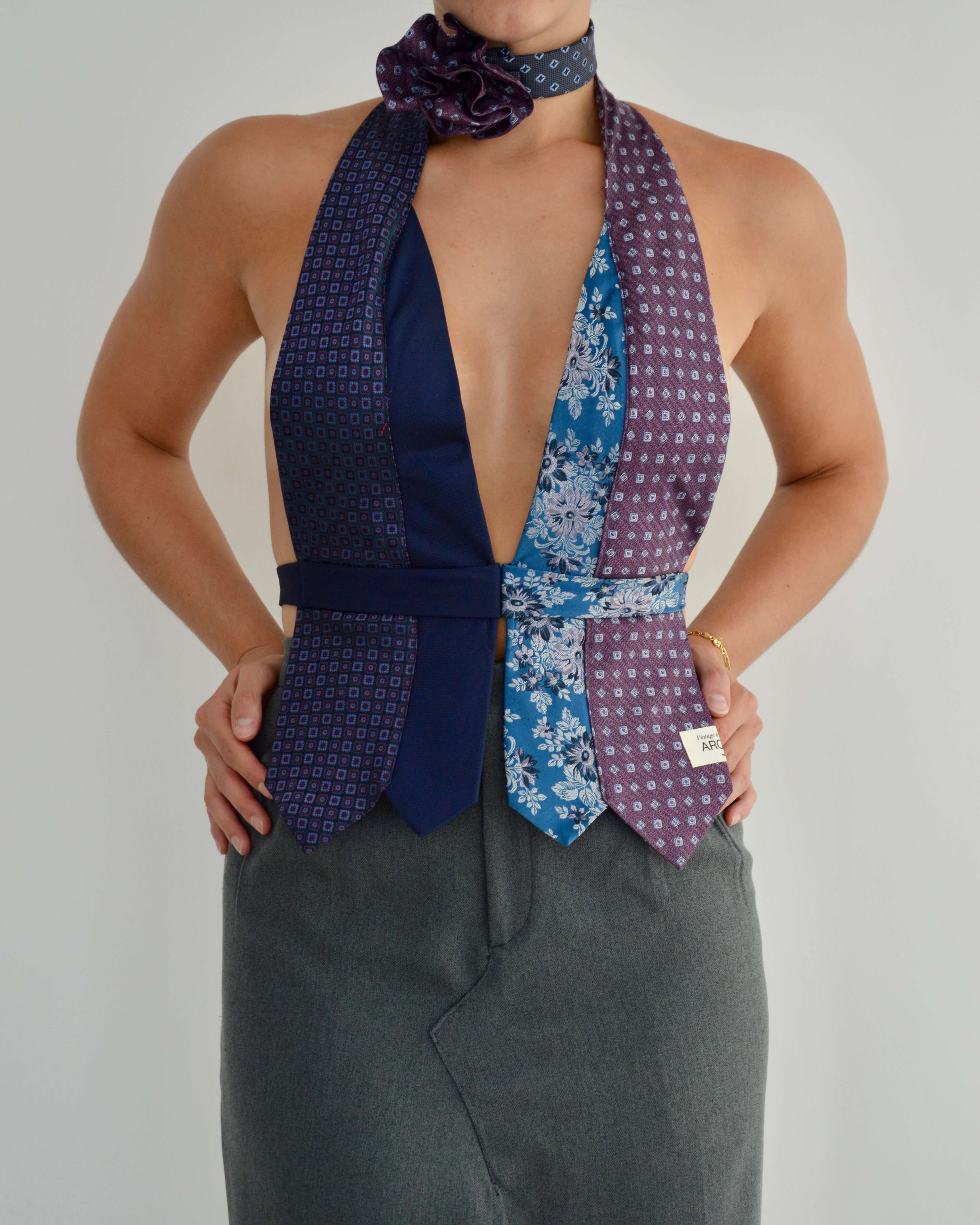 Top con lazo y gargantilla de flores - nº 6 (XXS/XS)