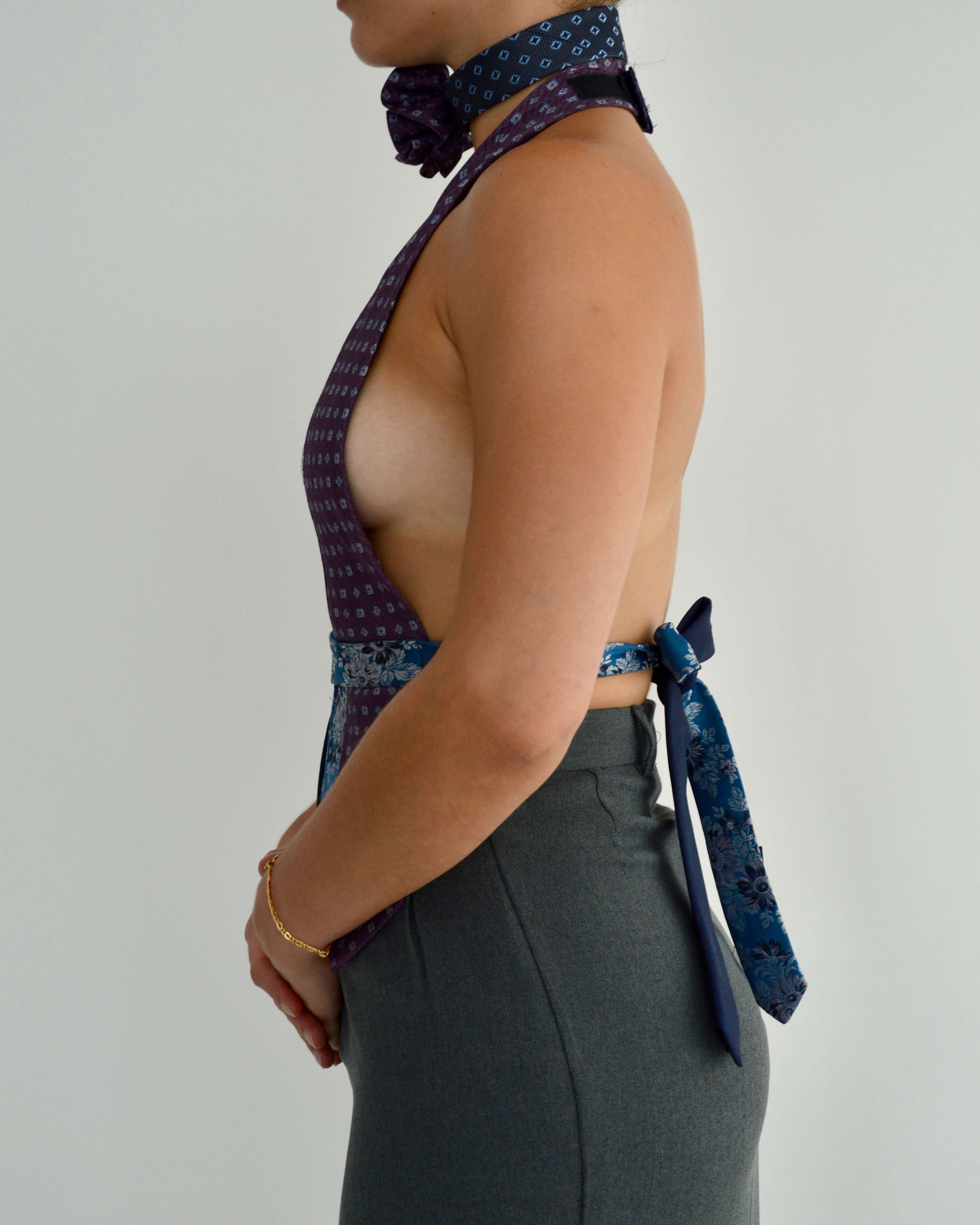 Top con lazo y gargantilla de flores - nº 6 (XXS/XS)