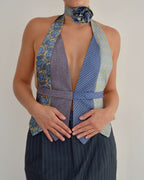 Gargantilla con lazo y flores - nº 8 (S/M)