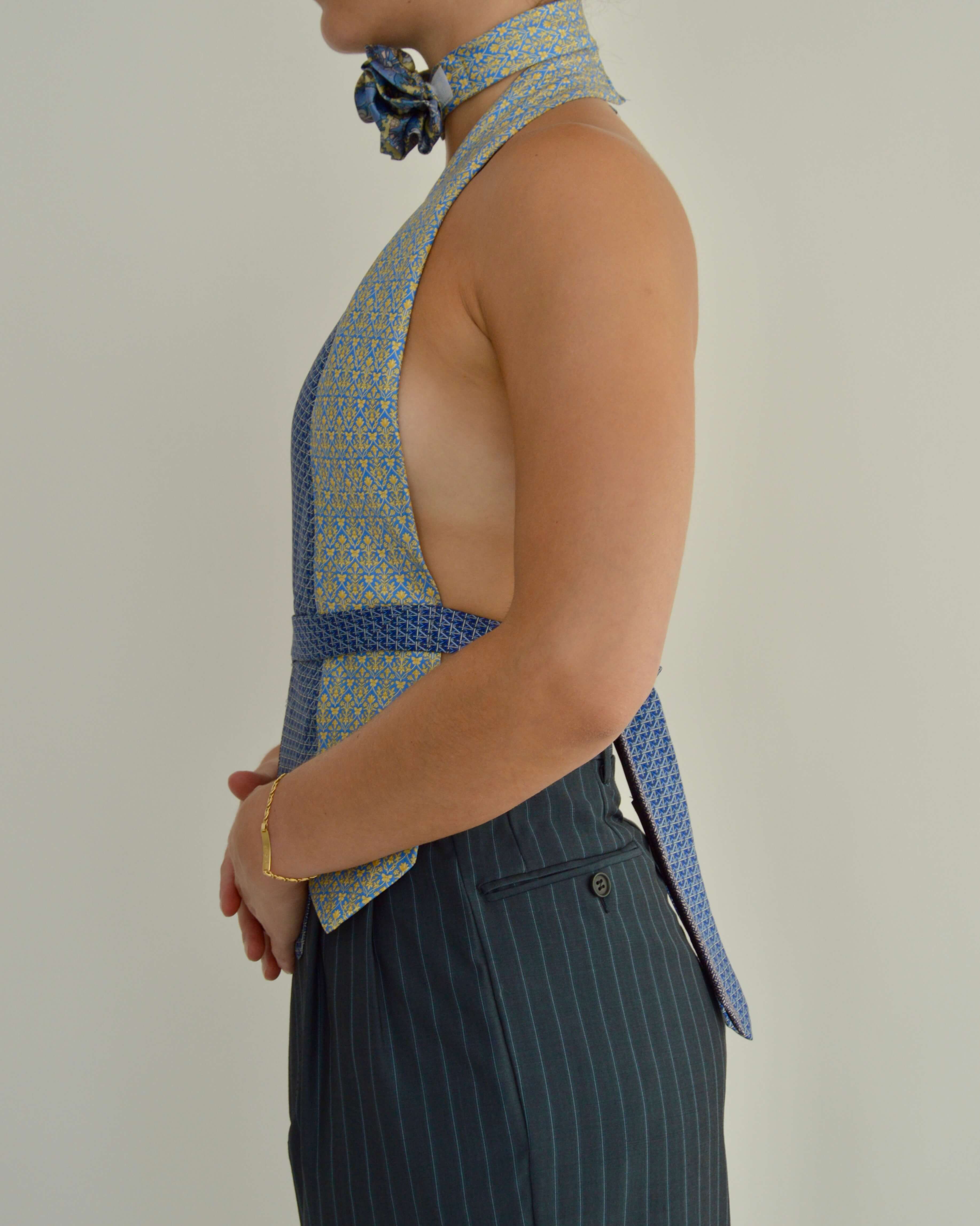 Gargantilla con lazo y flores - nº 8 (S/M)