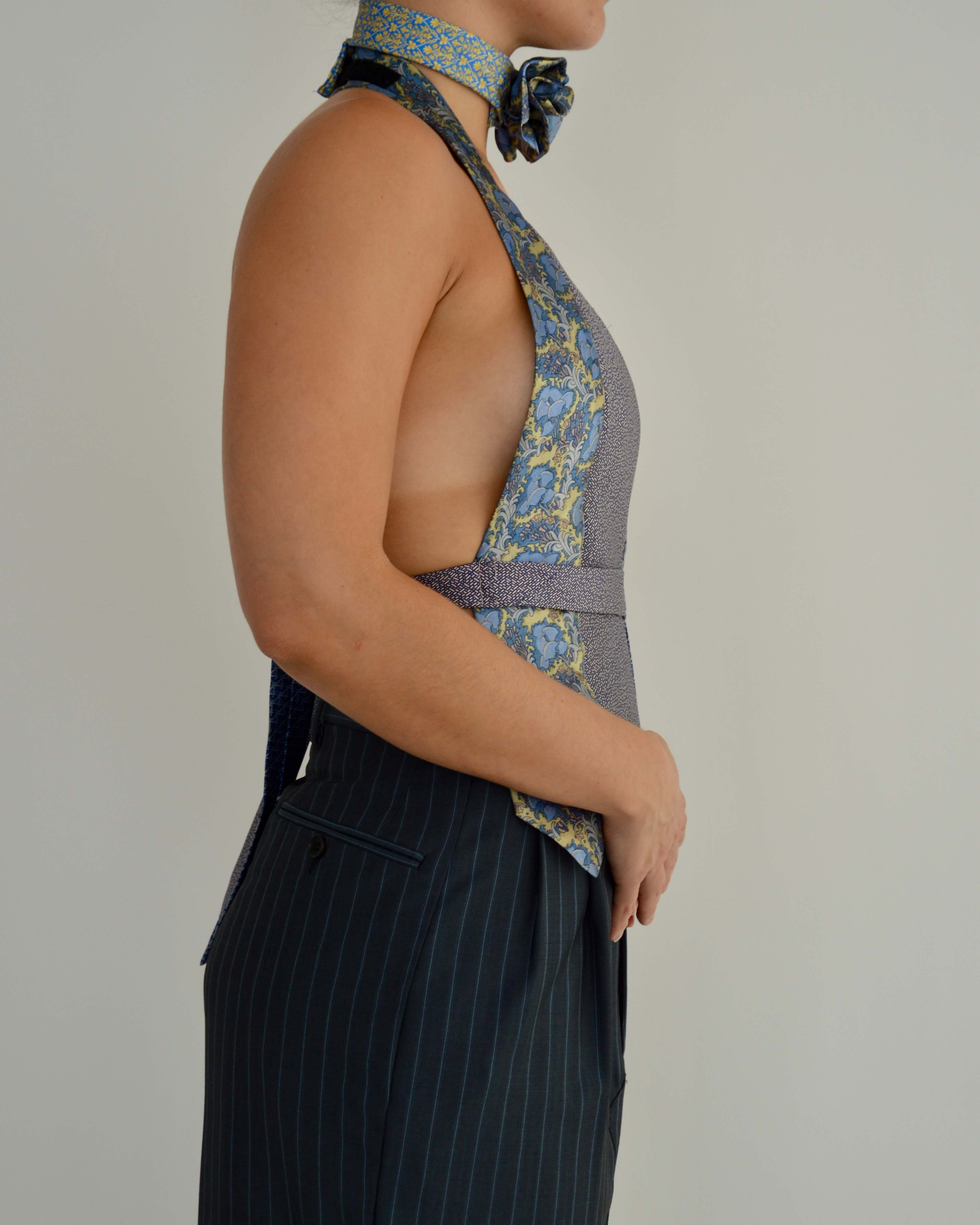 Gargantilla con lazo y flores - nº 8 (S/M)