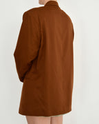 Vegan Jacket - double breasted orange (M/XL)