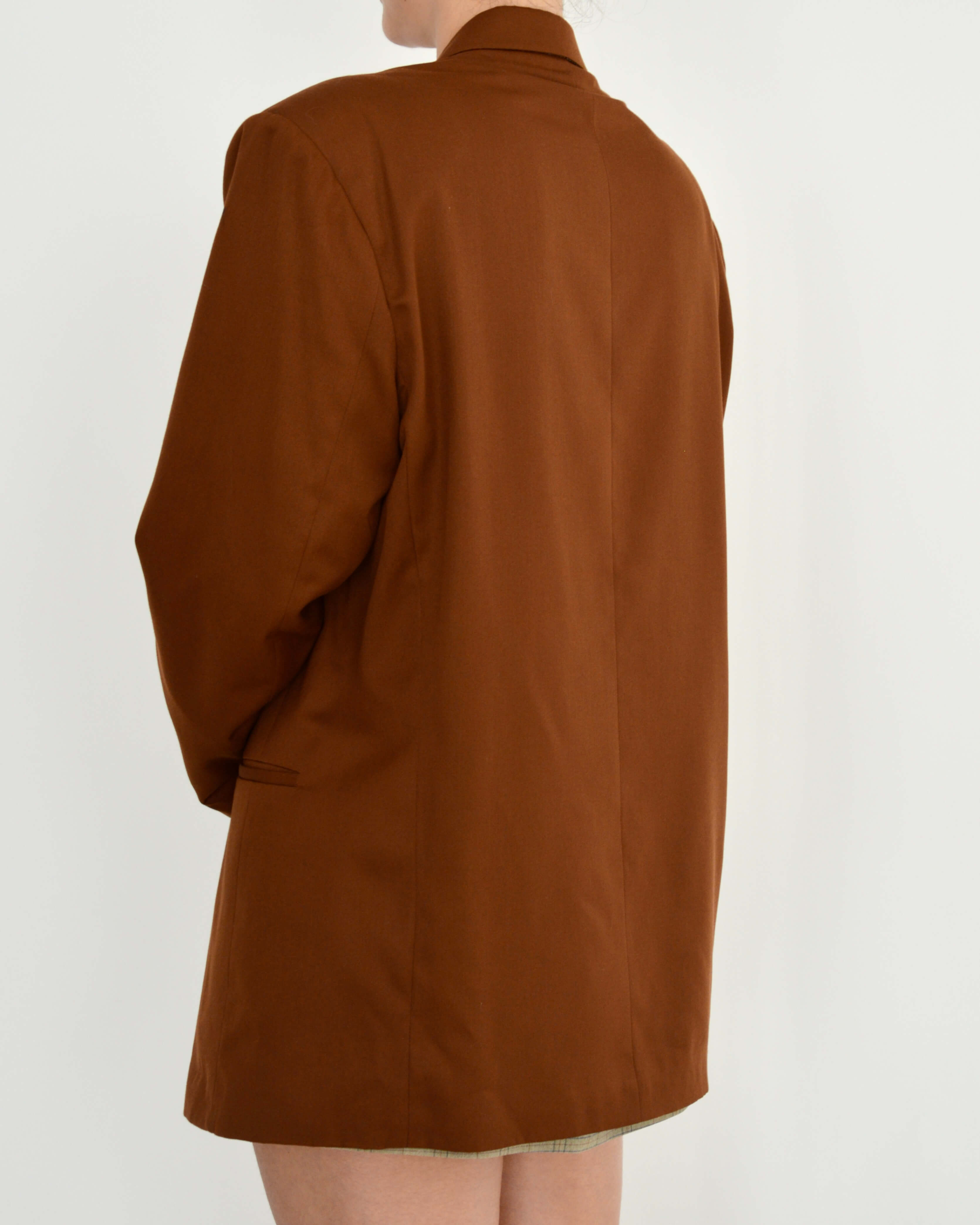 Chaqueta vegana cruzada naranja (M/XL)