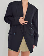 Jacket - double breasted blue buttons (M/XL)