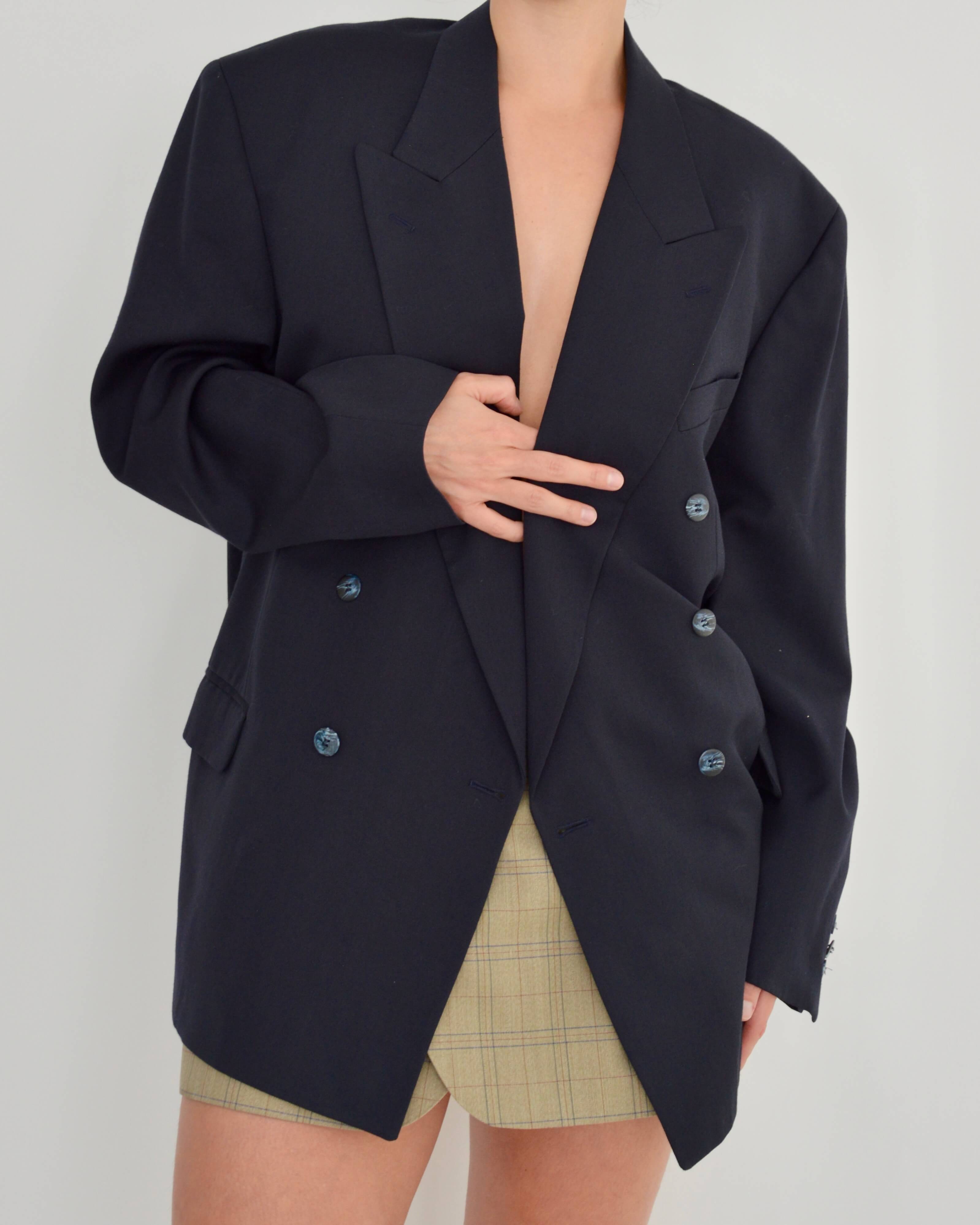 Jacket - double breasted blue buttons (M/XL)