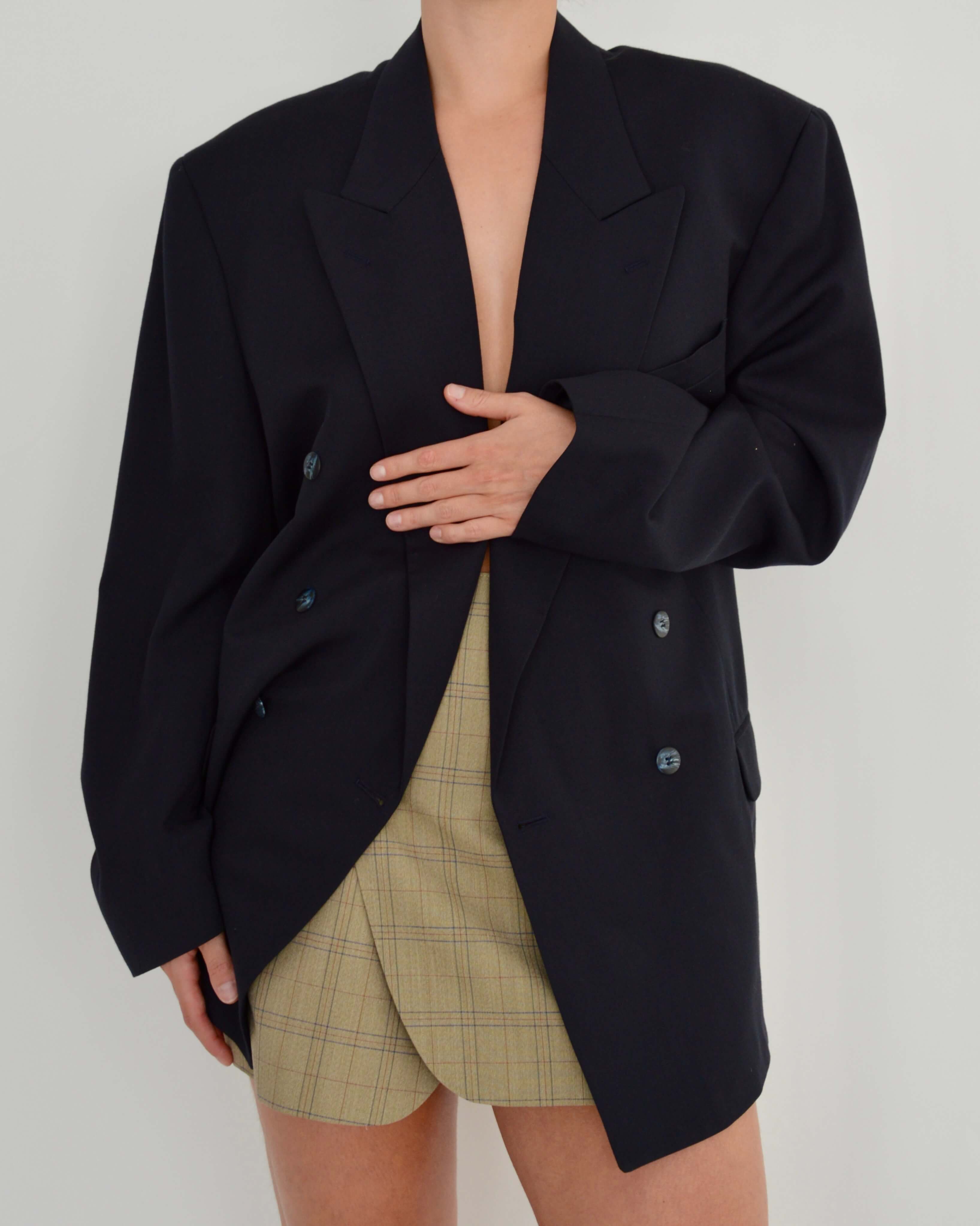 Jacket - double breasted blue buttons (M/XL)