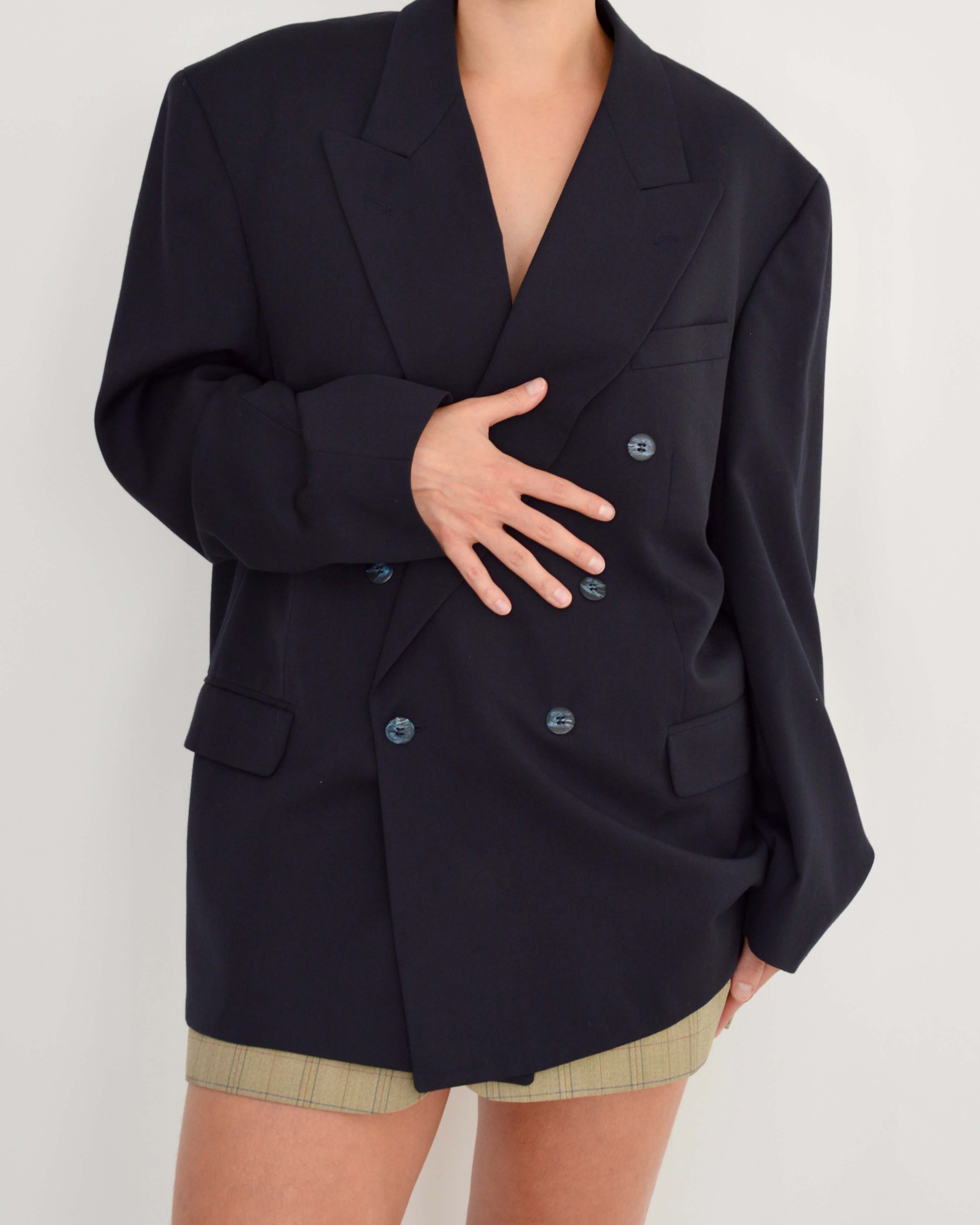 Jacket - double breasted blue buttons (M/XL)