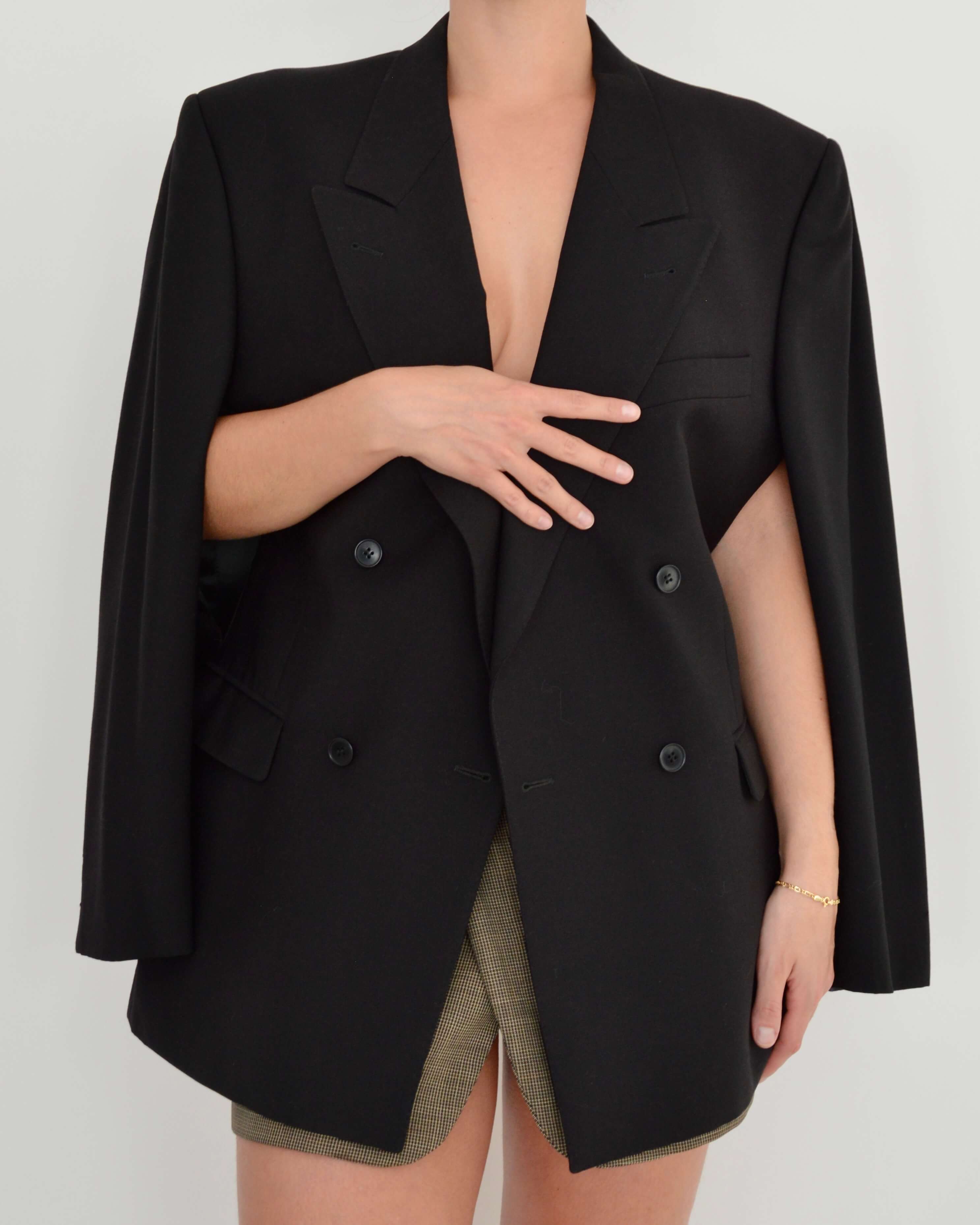 Classy Jacket - double breasted black (M/L)