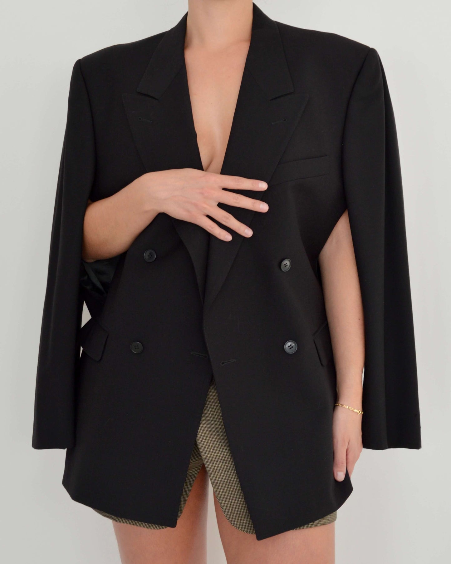 Classy Jacket - double breasted black (M/L)