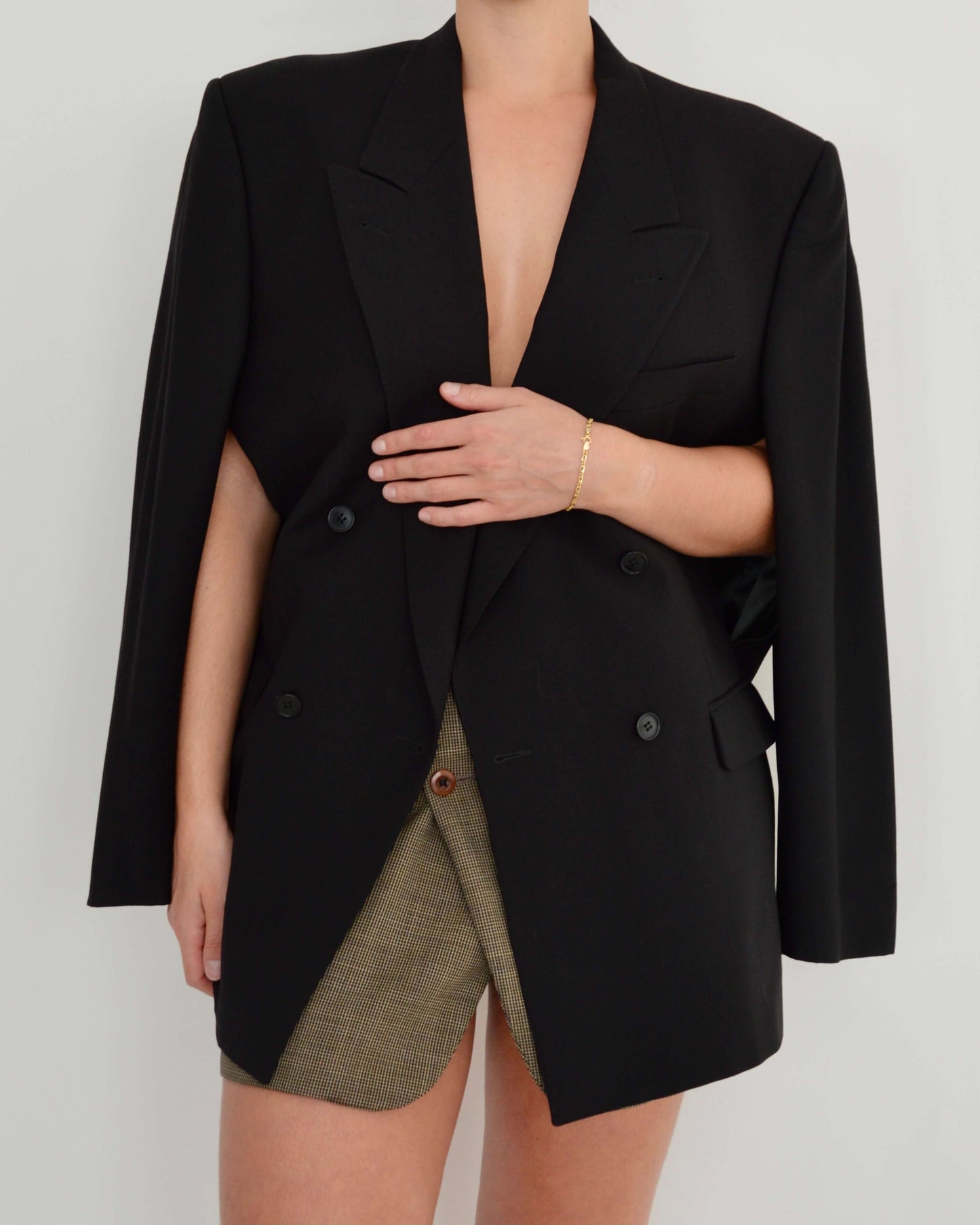 Classy Jacket - double breasted black (M/L)