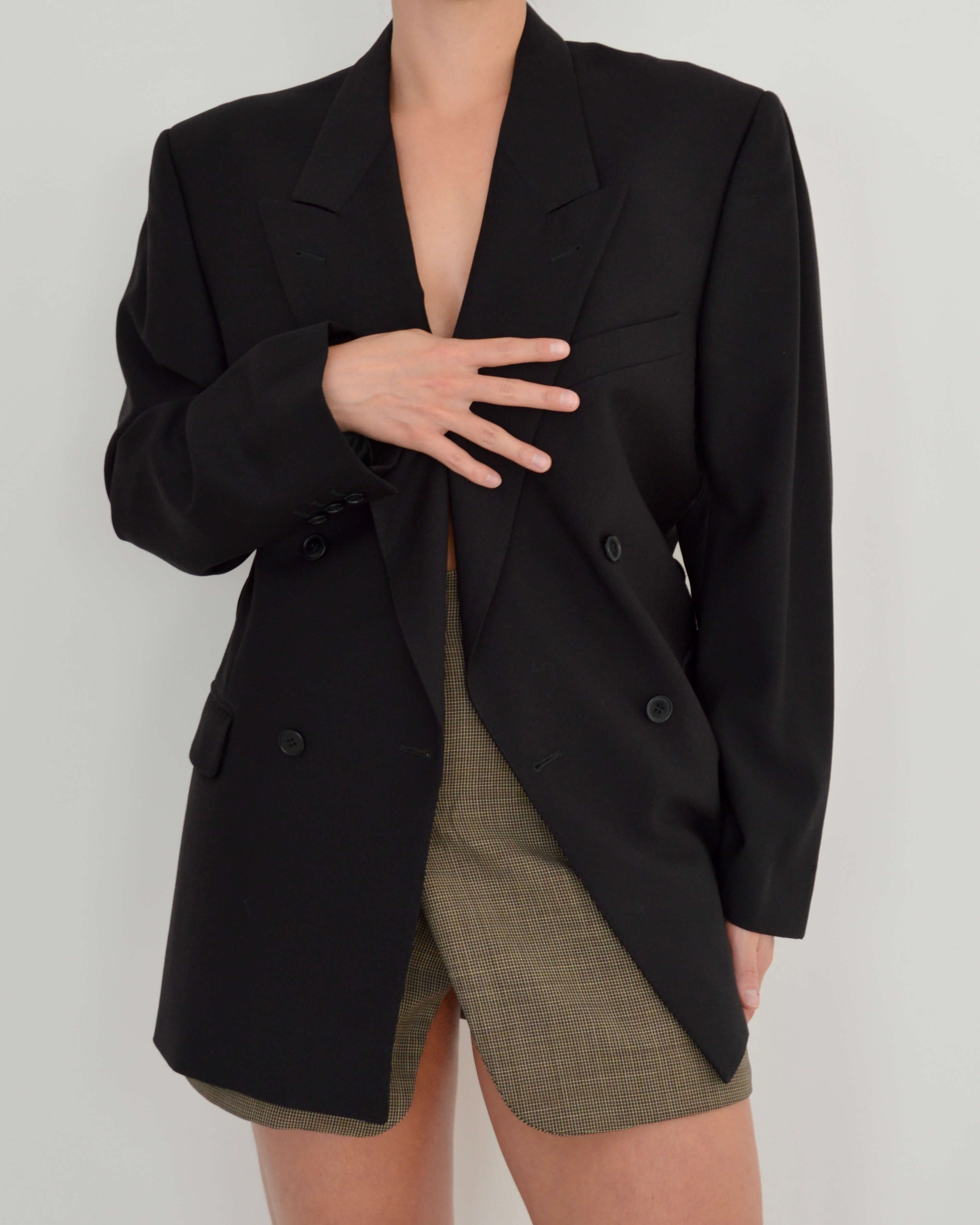 Classy Jacket - double breasted black (M/L)