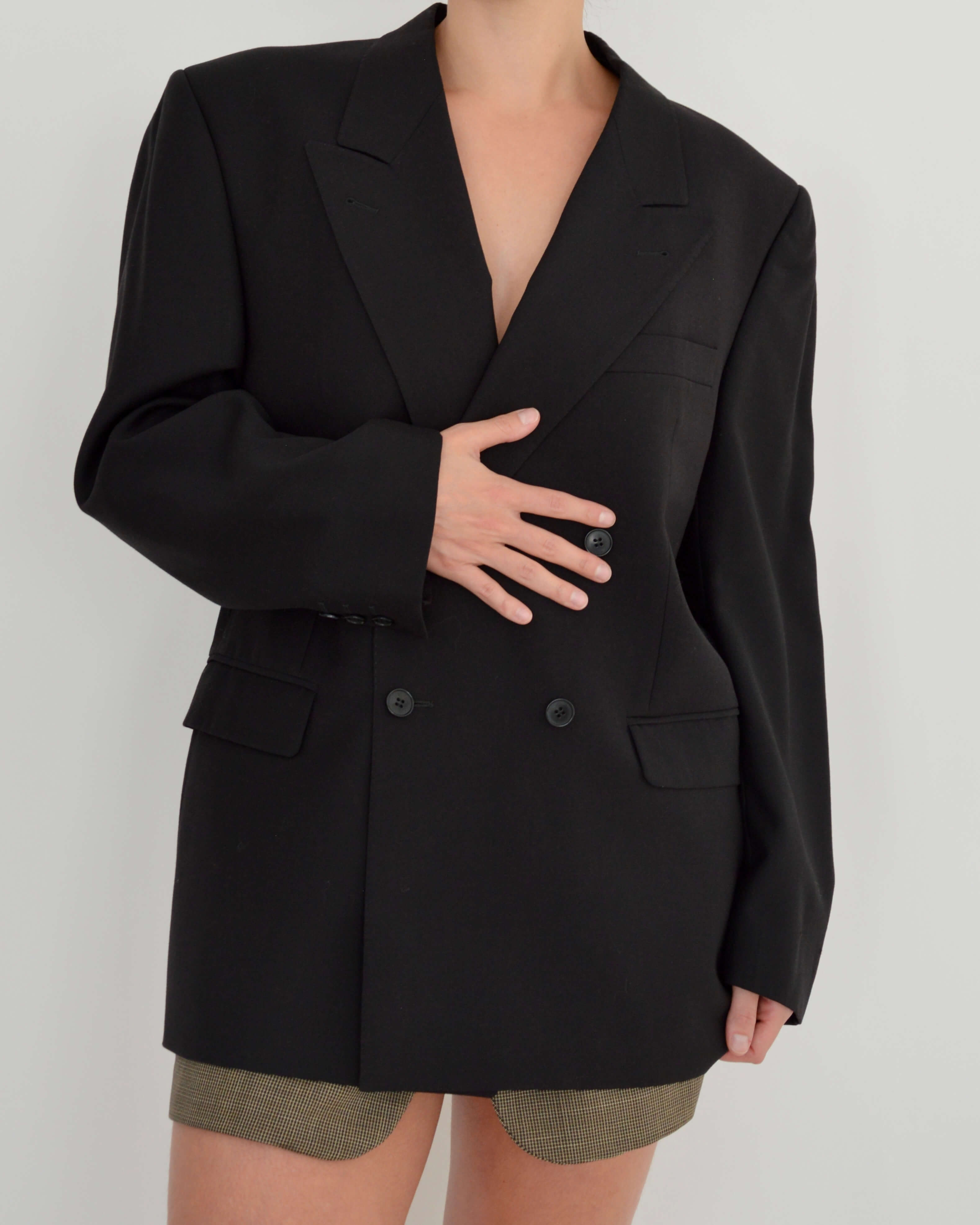 Classy Jacket - double breasted black (M/L)