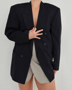 Jacket - double breasted dark navy light lines (M/XL)