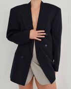 Jacket - double breasted dark navy light lines (M/XL)