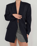 Chaqueta cruzada azul marino oscuro (M/XL)