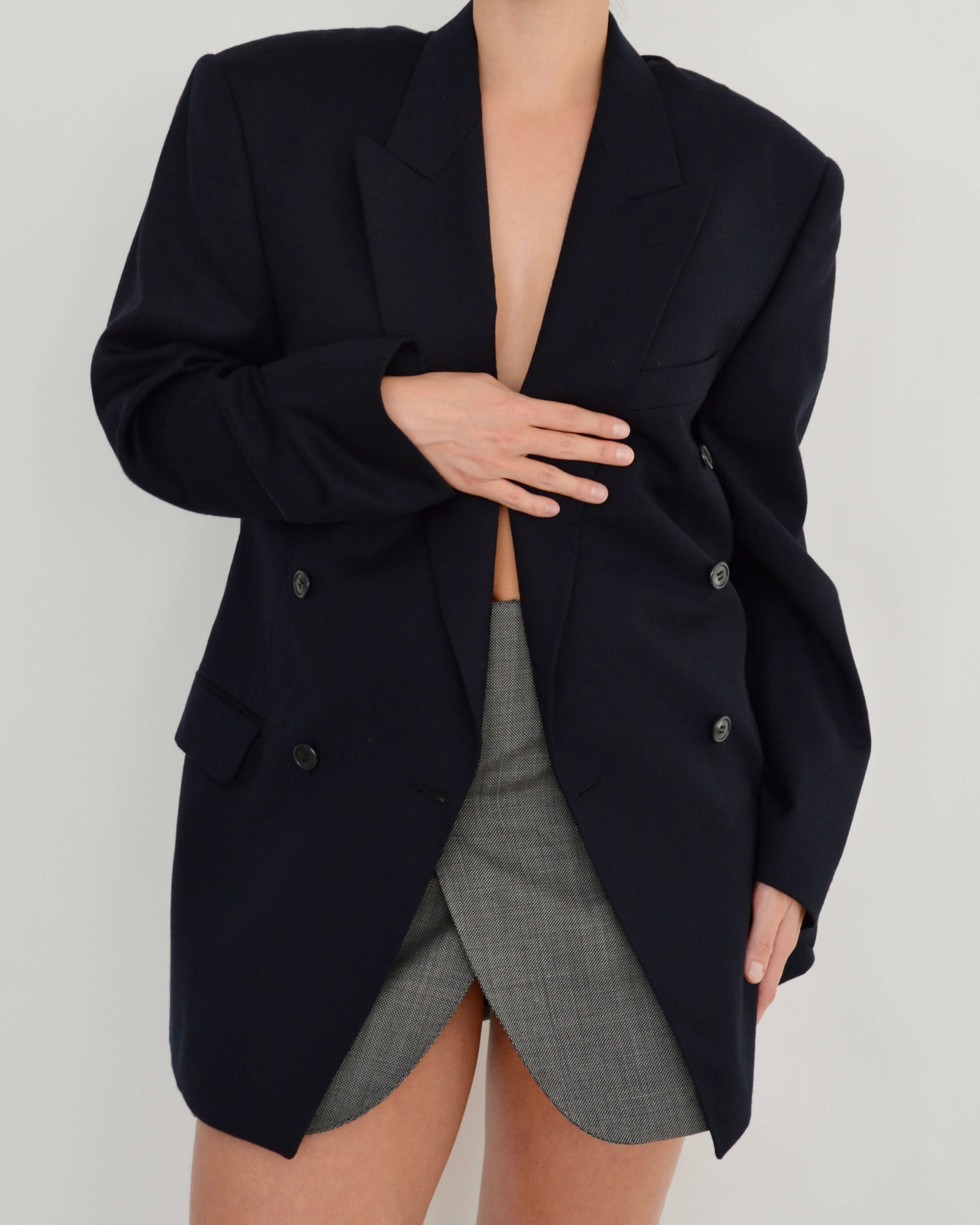 Jacket - double breasted dark navy (M/XL)