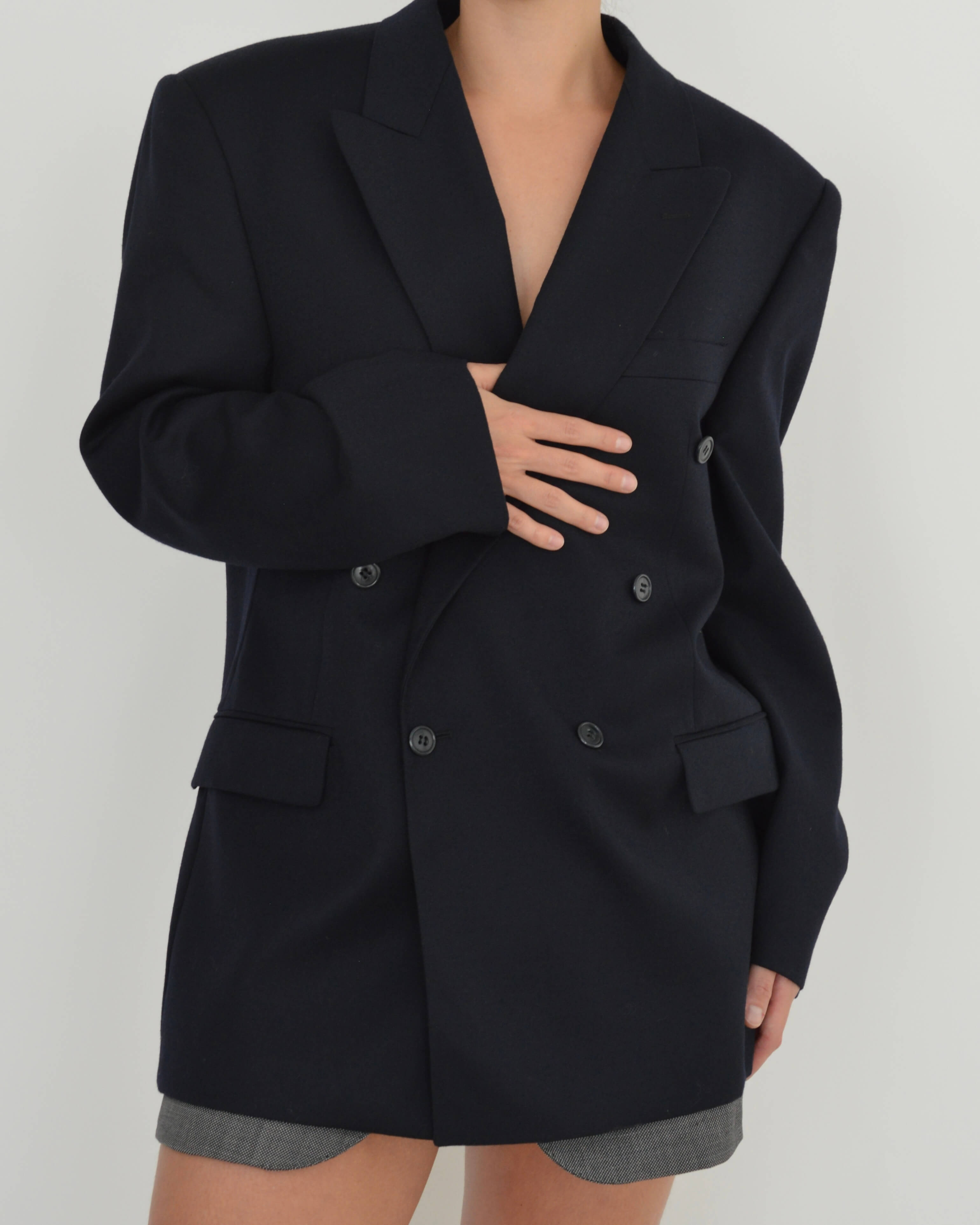 Jacket - double breasted dark navy (M/XL)