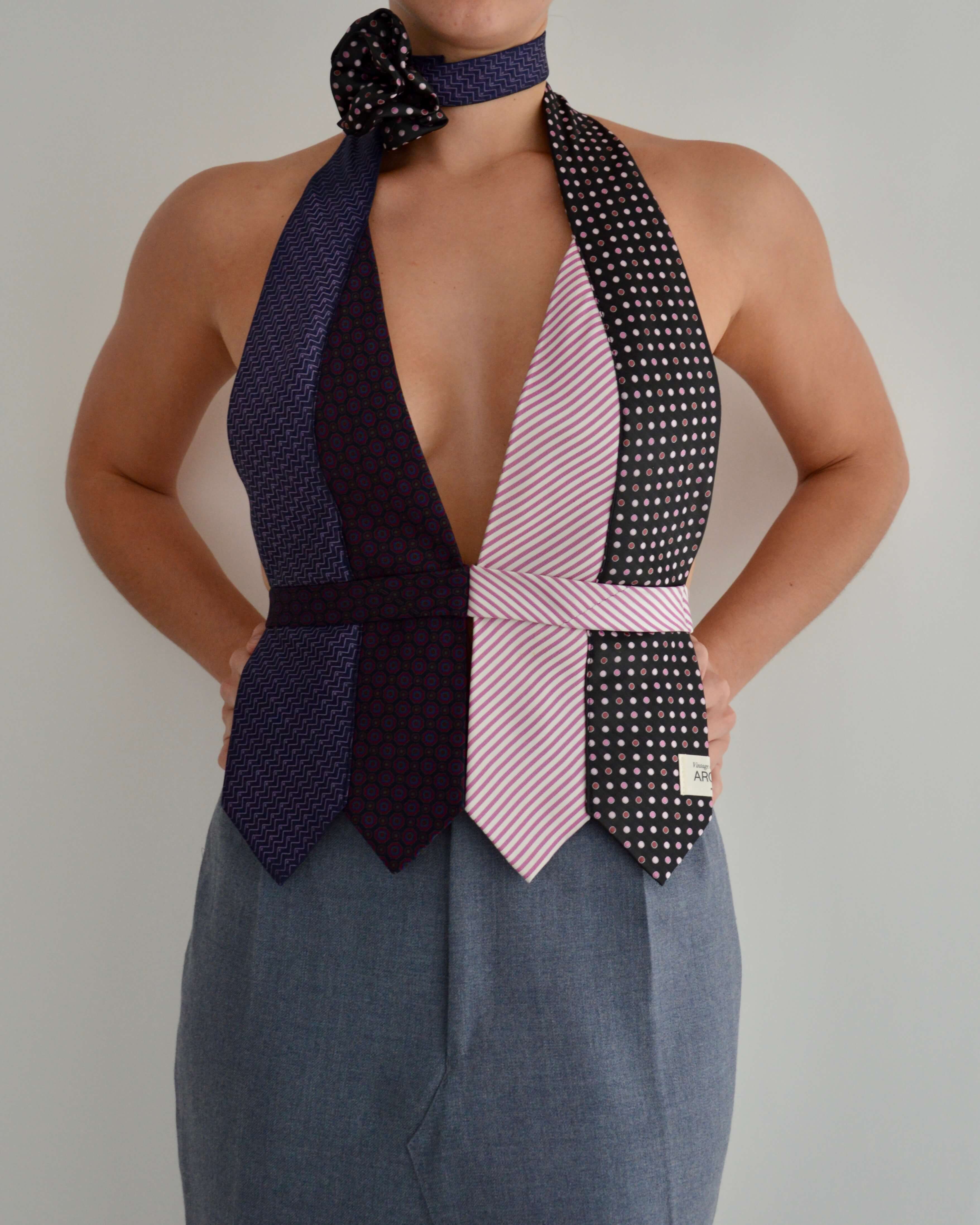 Gargantilla con lazo y flores - nº 13 (S/M)