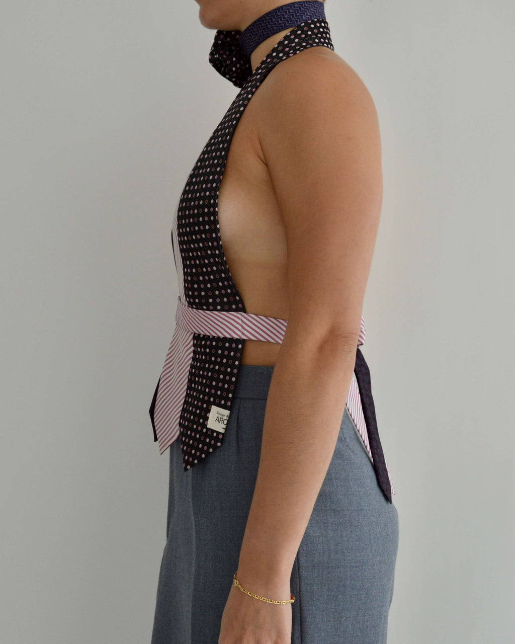 Gargantilla con lazo y flores - nº 13 (S/M)