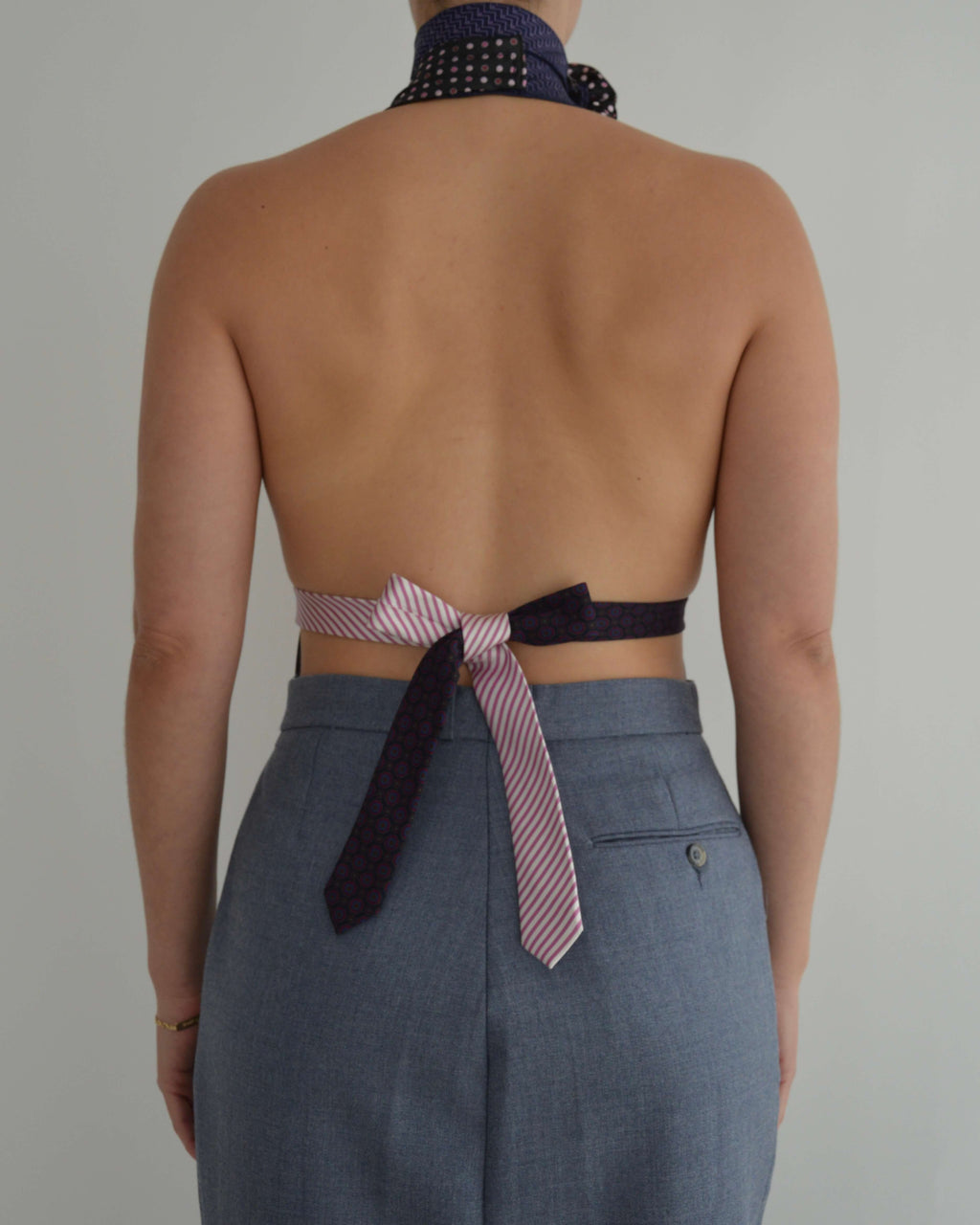 Gargantilla con lazo y flores - nº 13 (S/M)