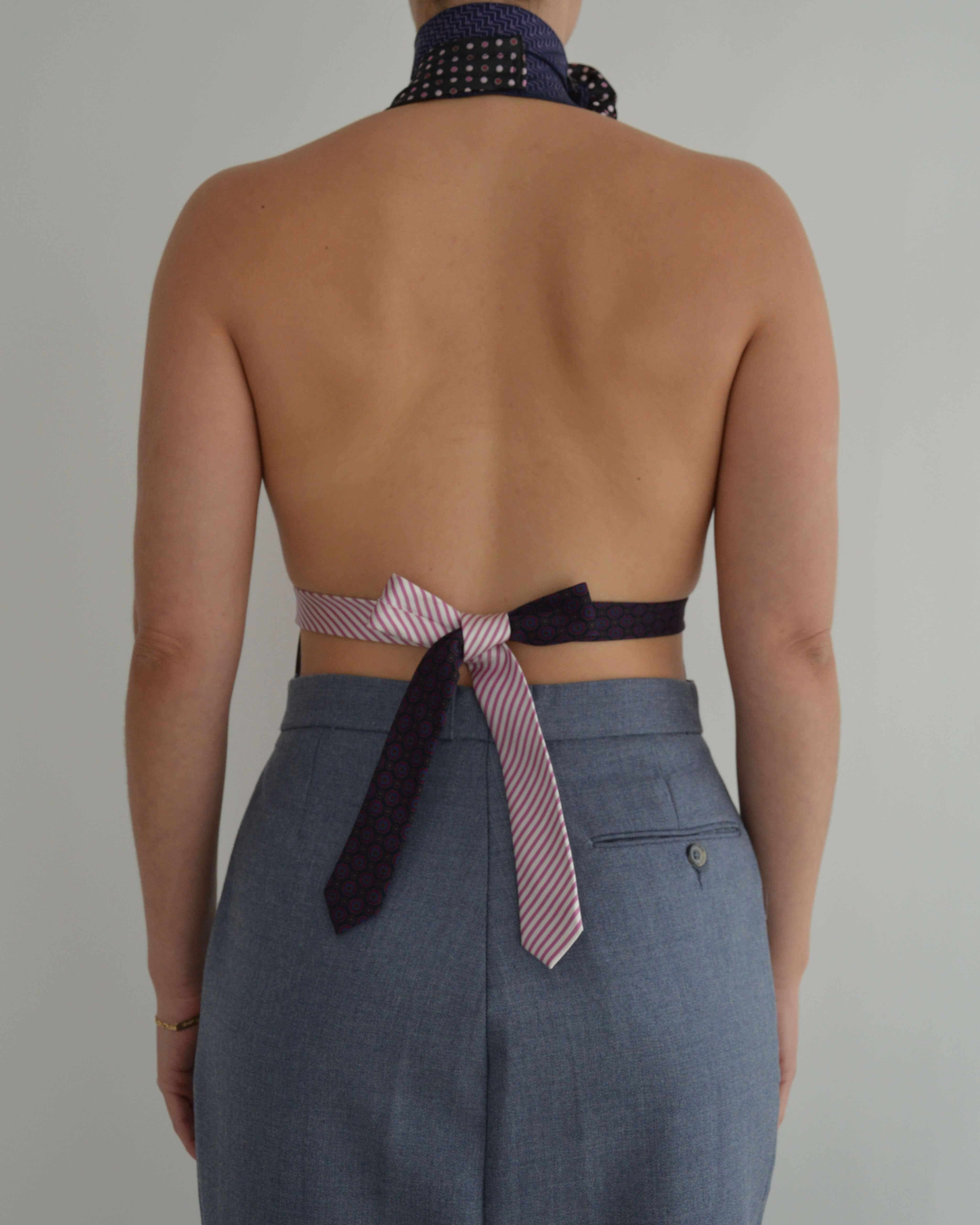 Gargantilla con lazo y flores - nº 13 (S/M)