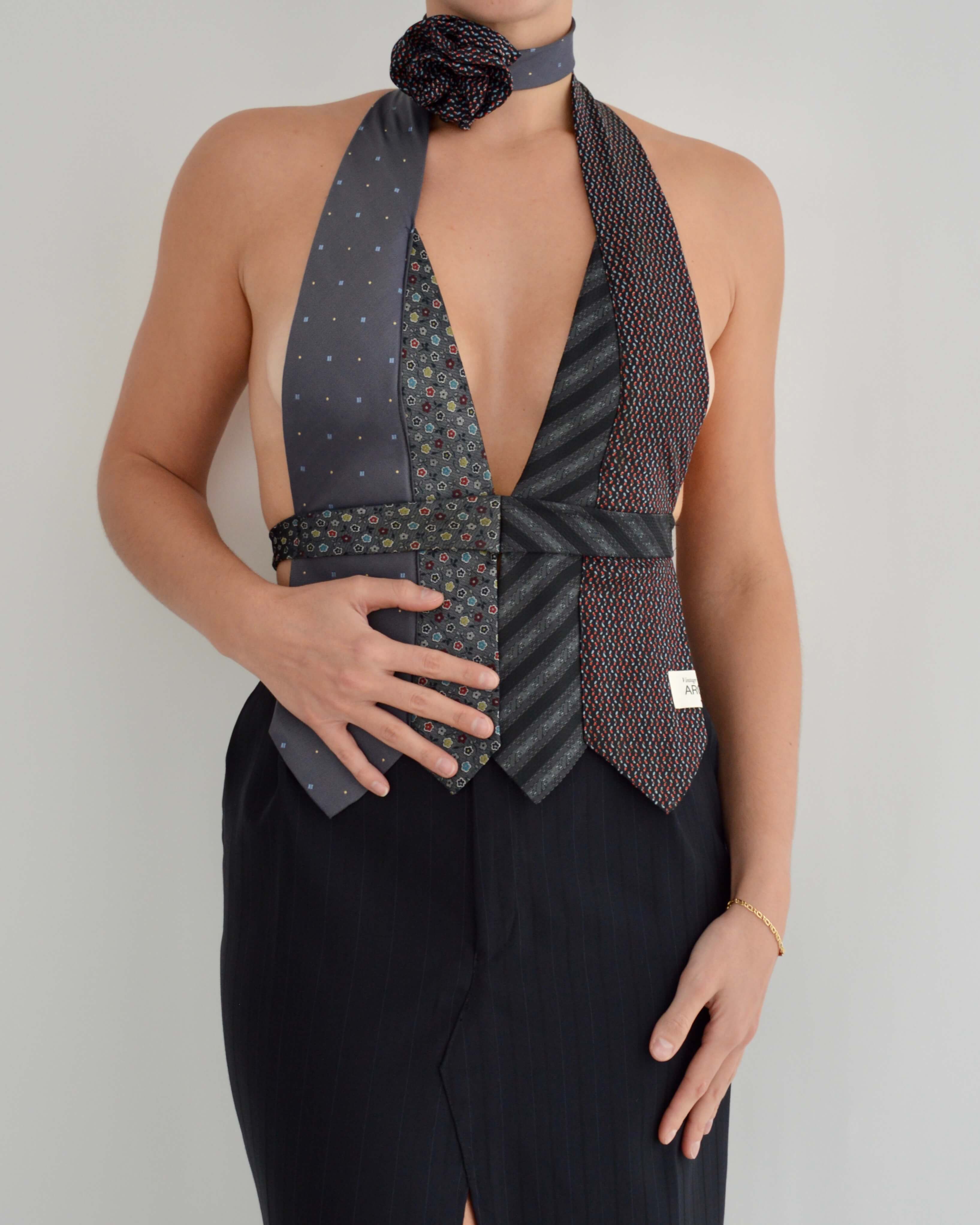 Tie Top & Flower Choker - nº 19 (XS/S)