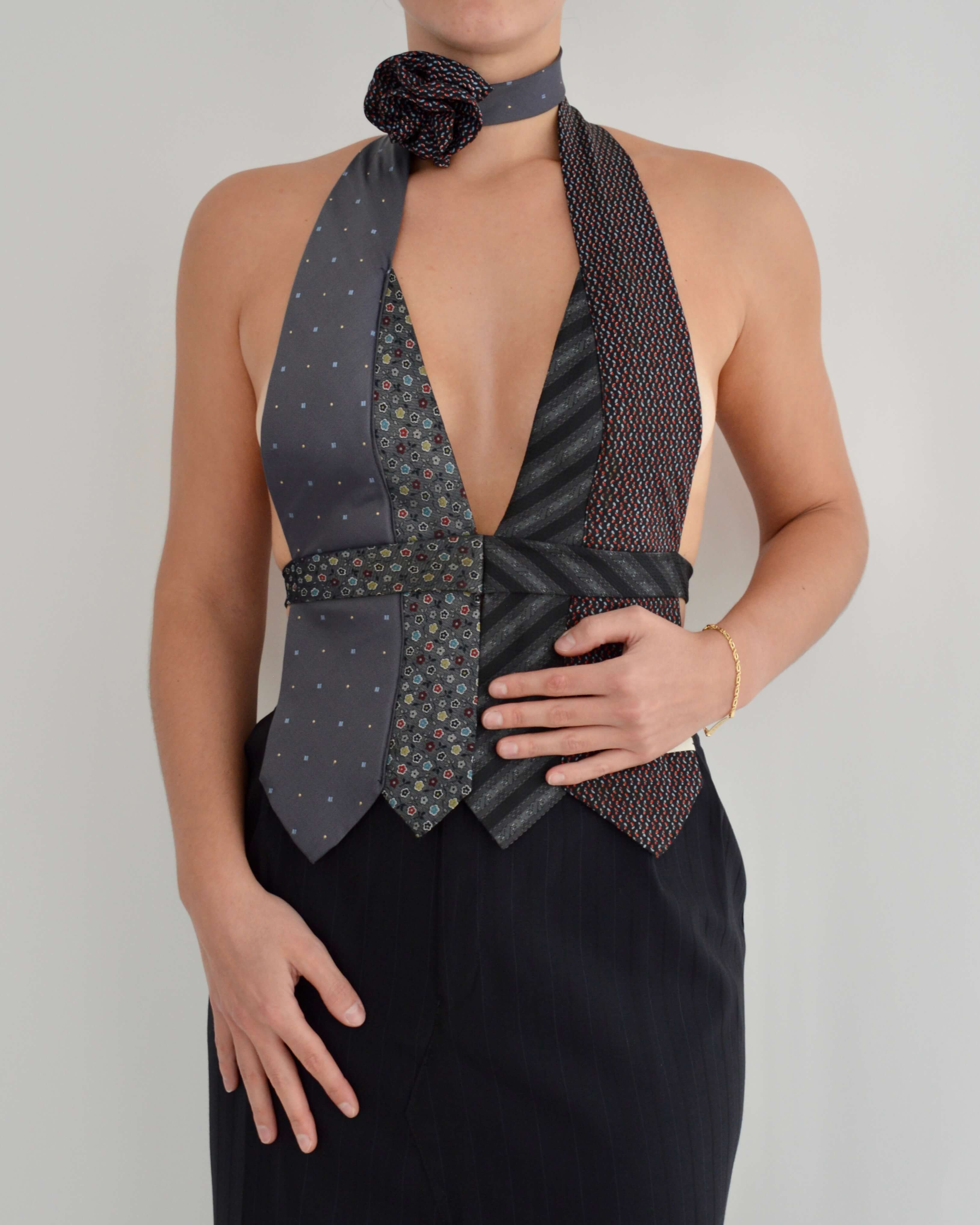 Tie Top & Flower Choker - nº 19 (XS/S)