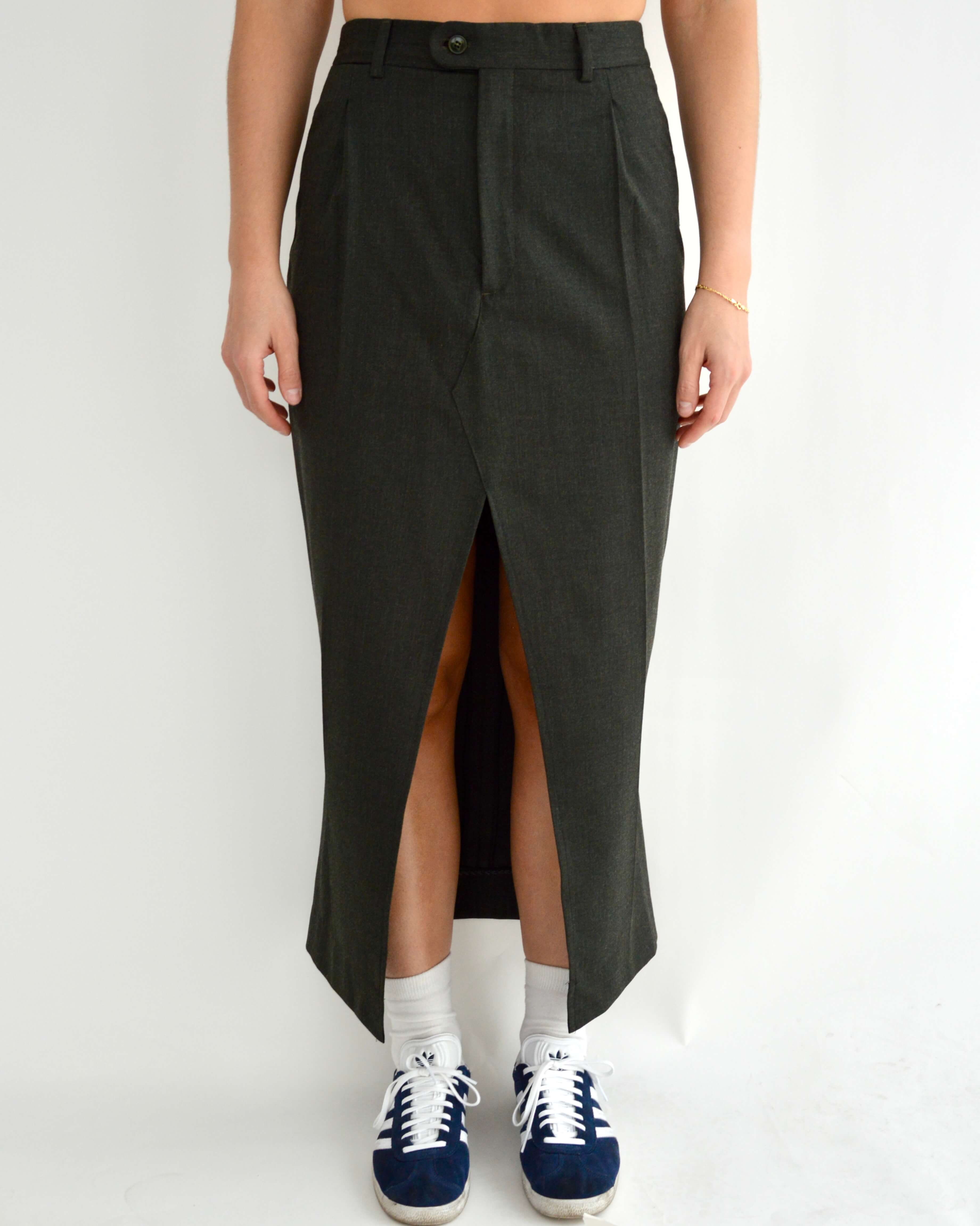 Falda larga - Verde oscuro (S)