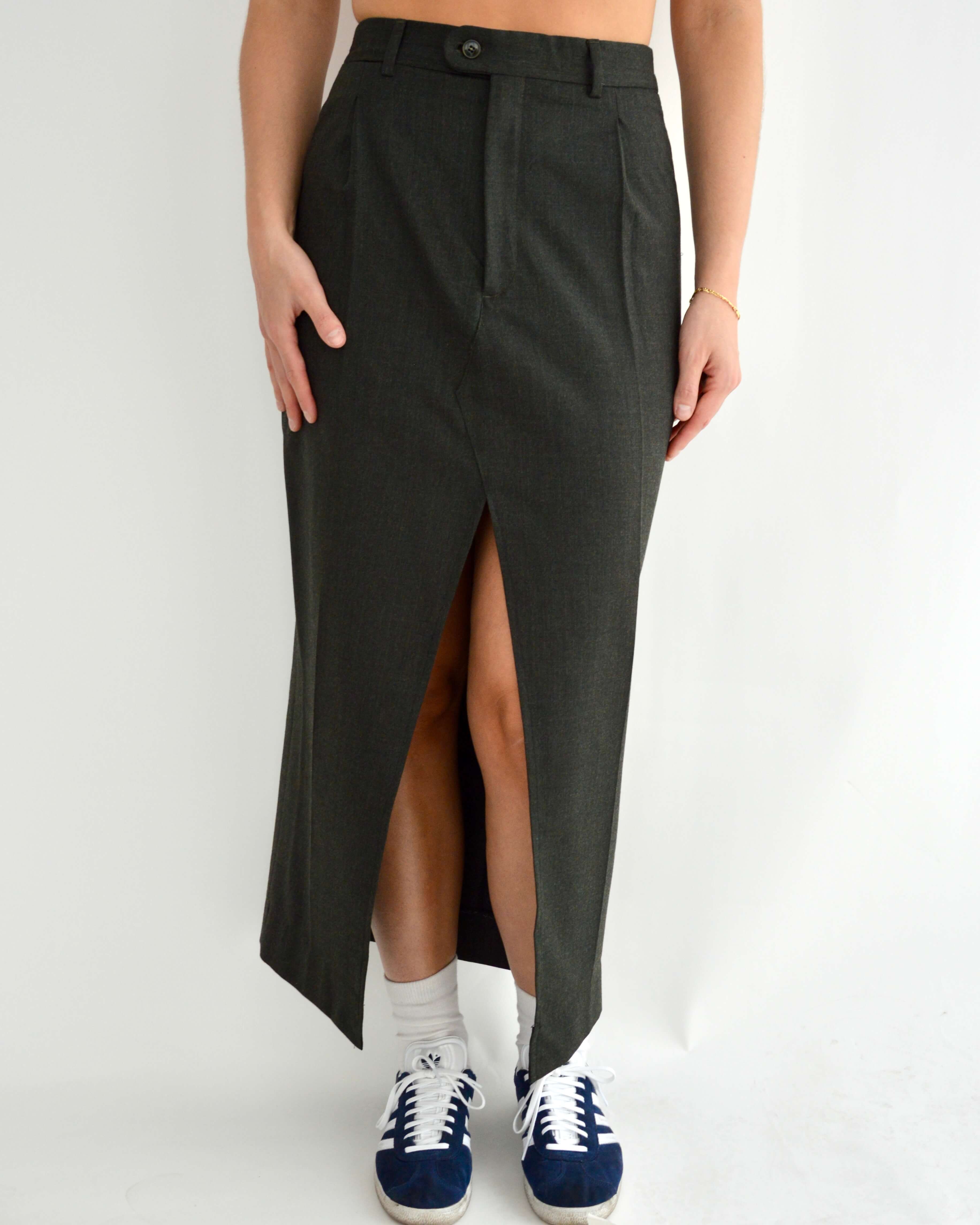 Falda larga - Verde oscuro (S)