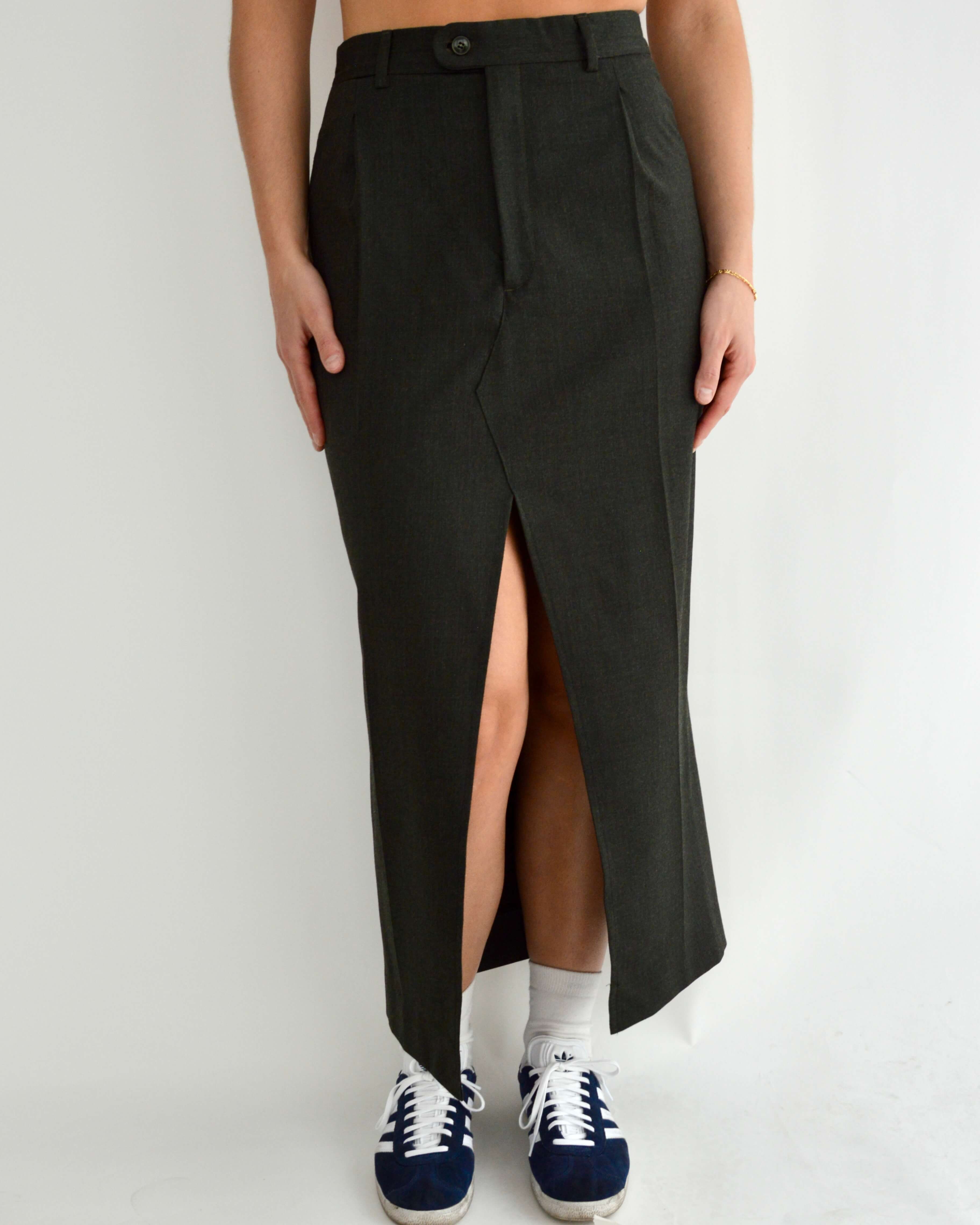 Falda larga - Verde oscuro (S)