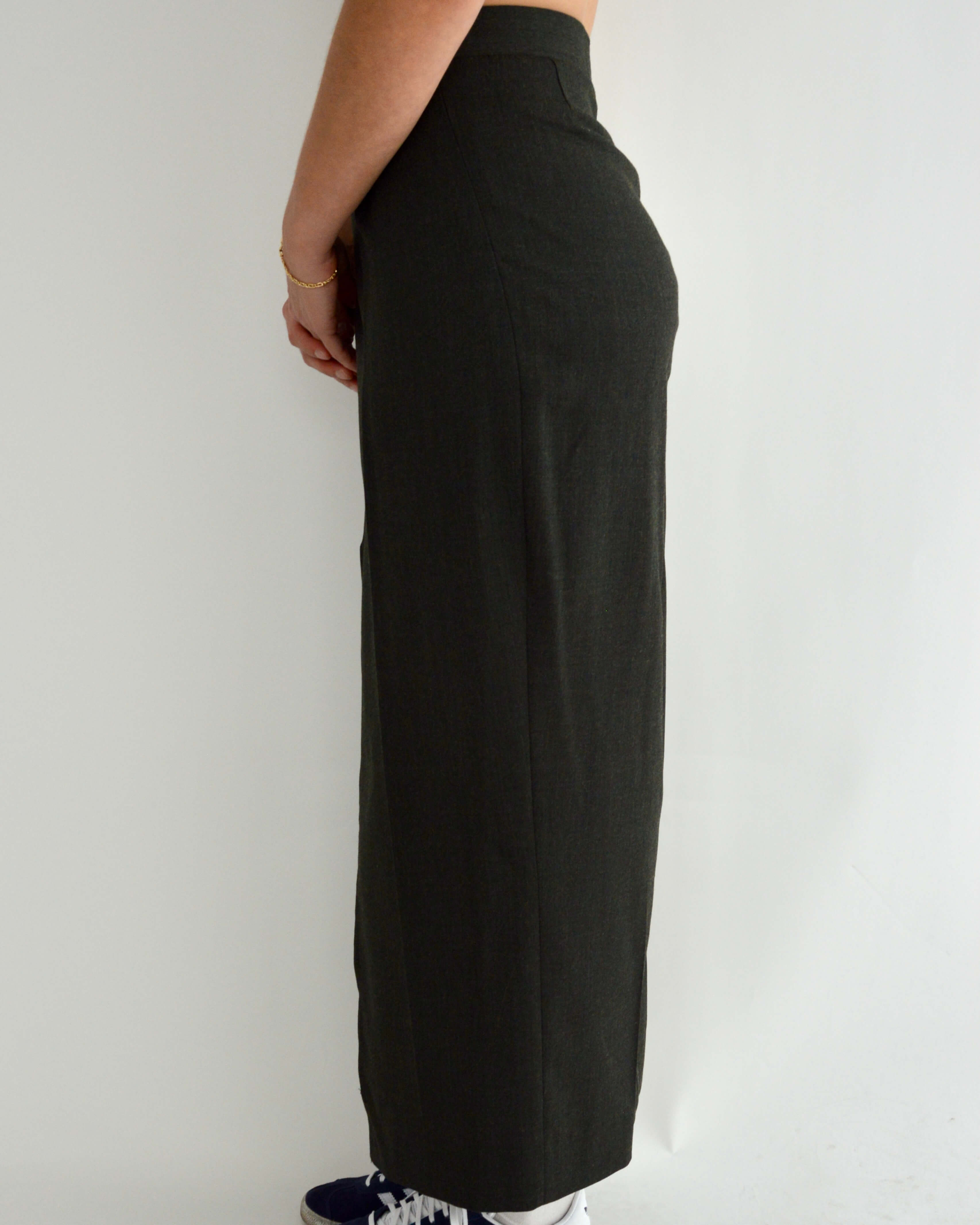 Falda larga - Verde oscuro (S)