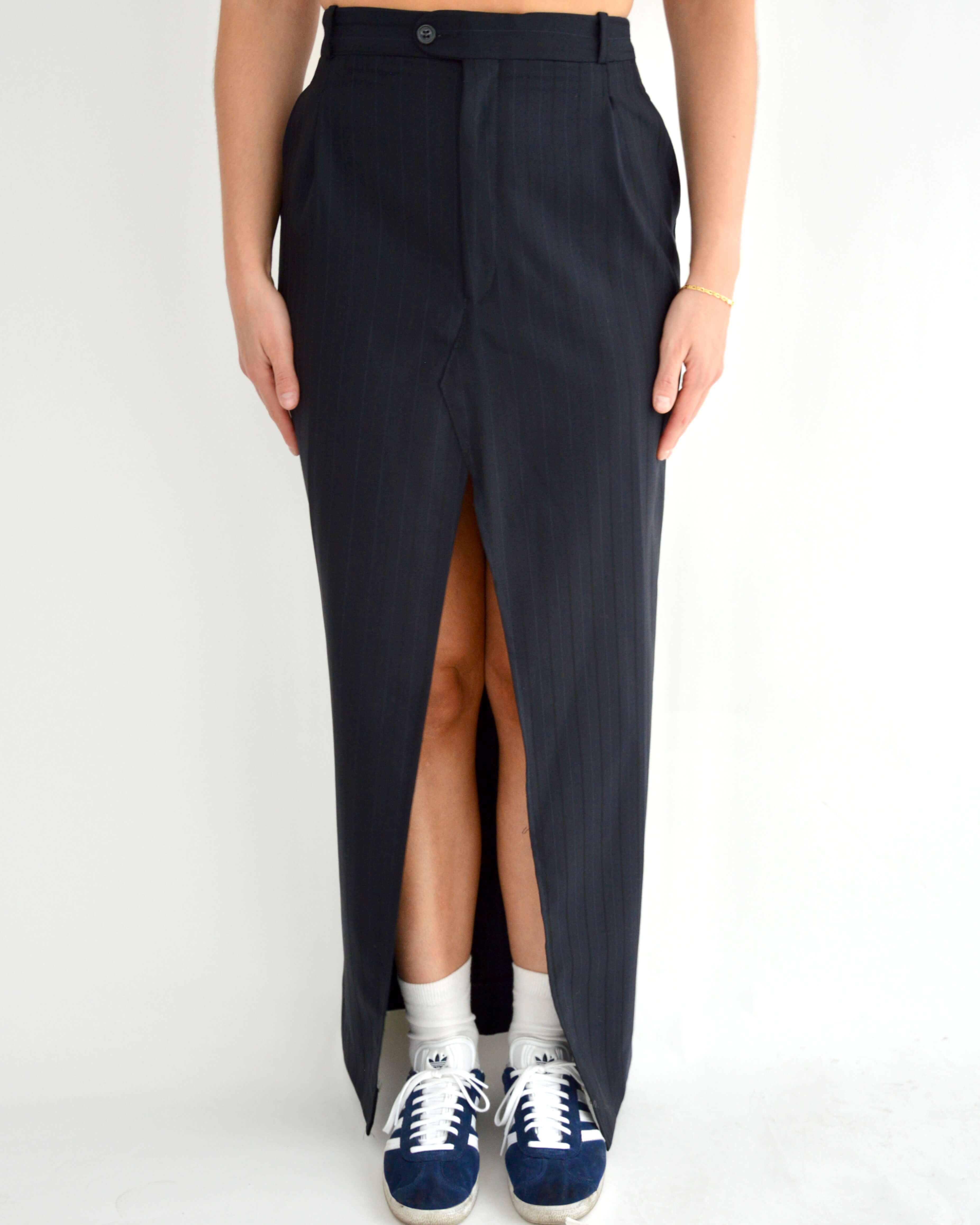 Falda larga - Azul marino de negocios (S)