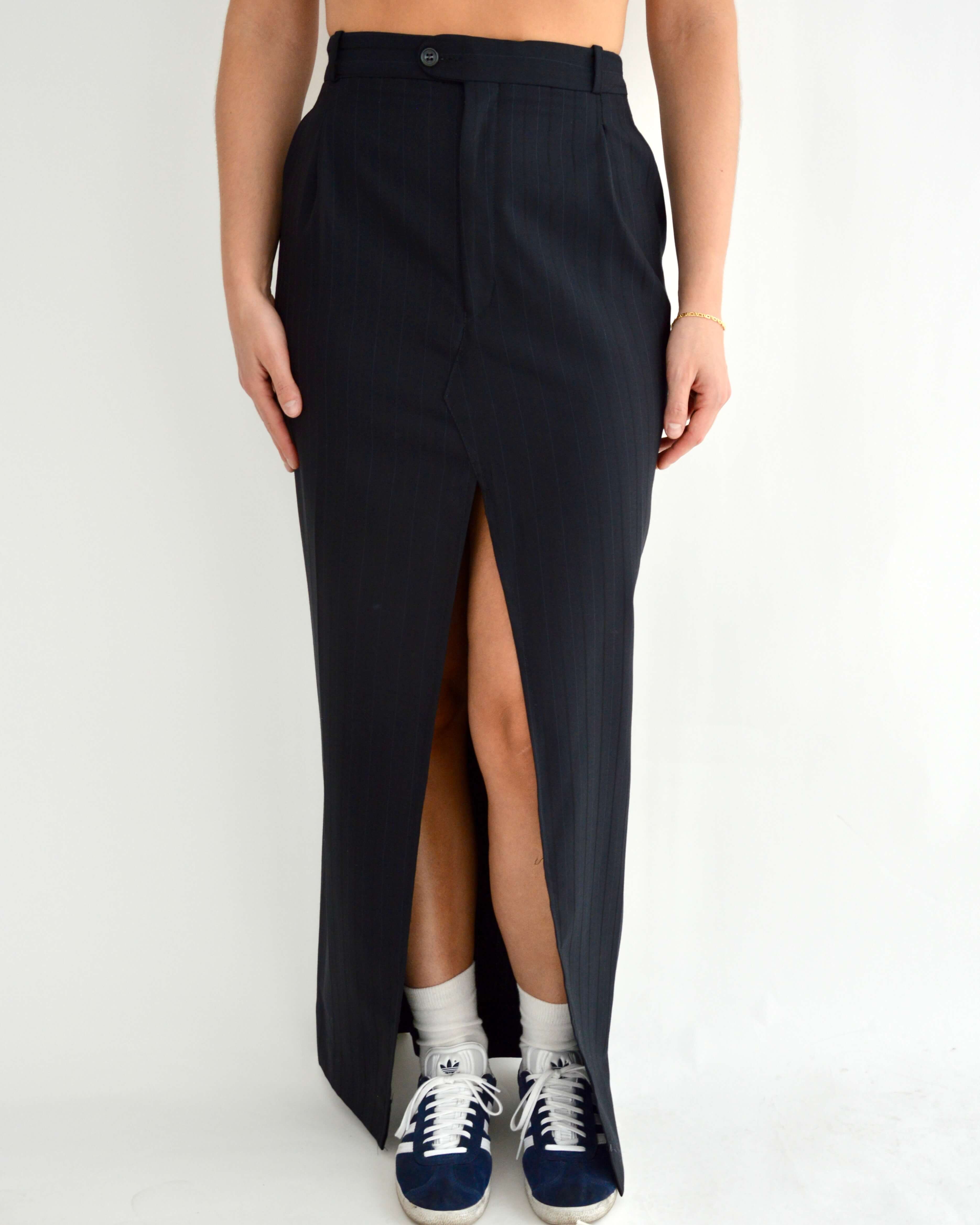 Falda larga - Azul marino de negocios (S)