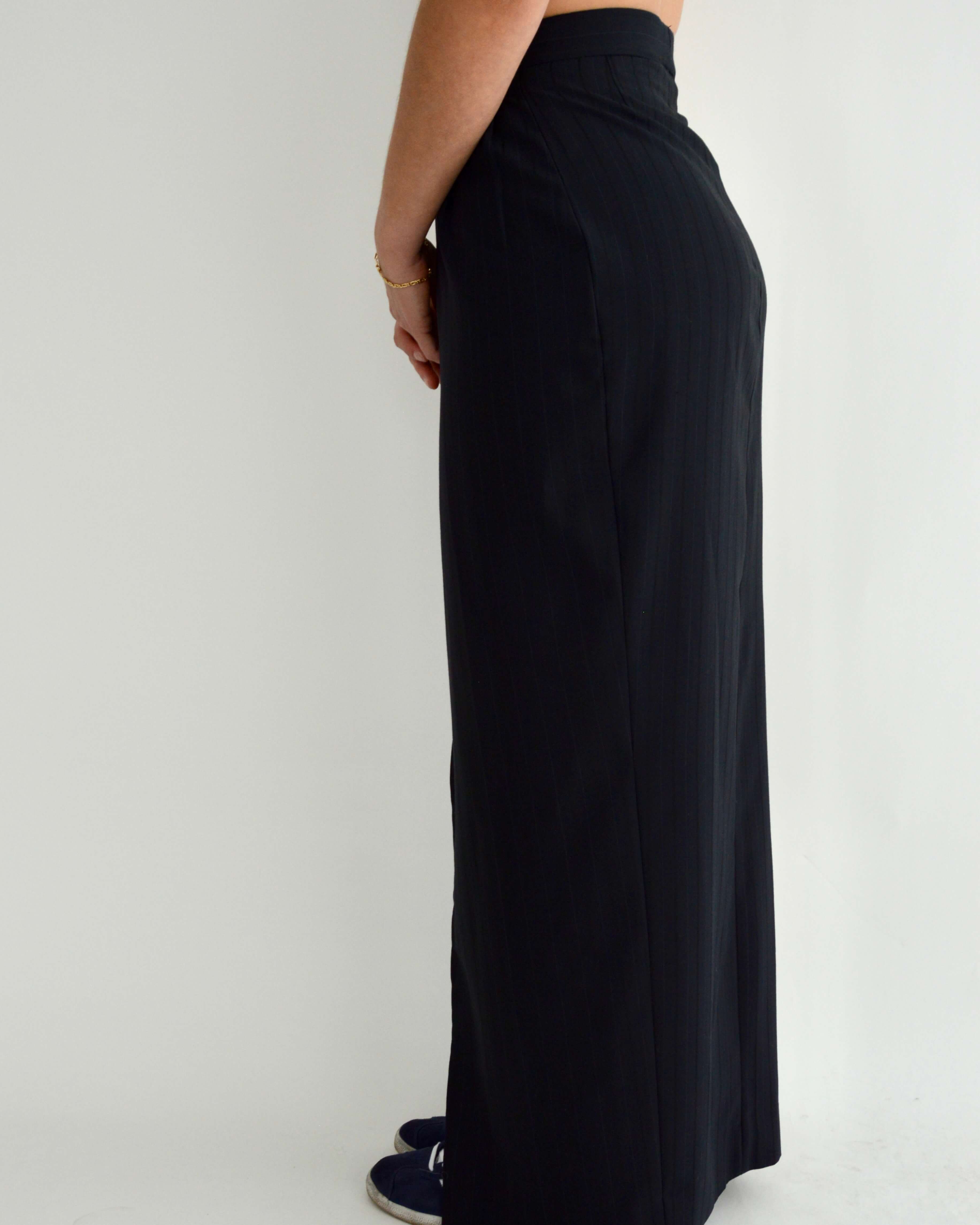 Falda larga - Azul marino de negocios (S)