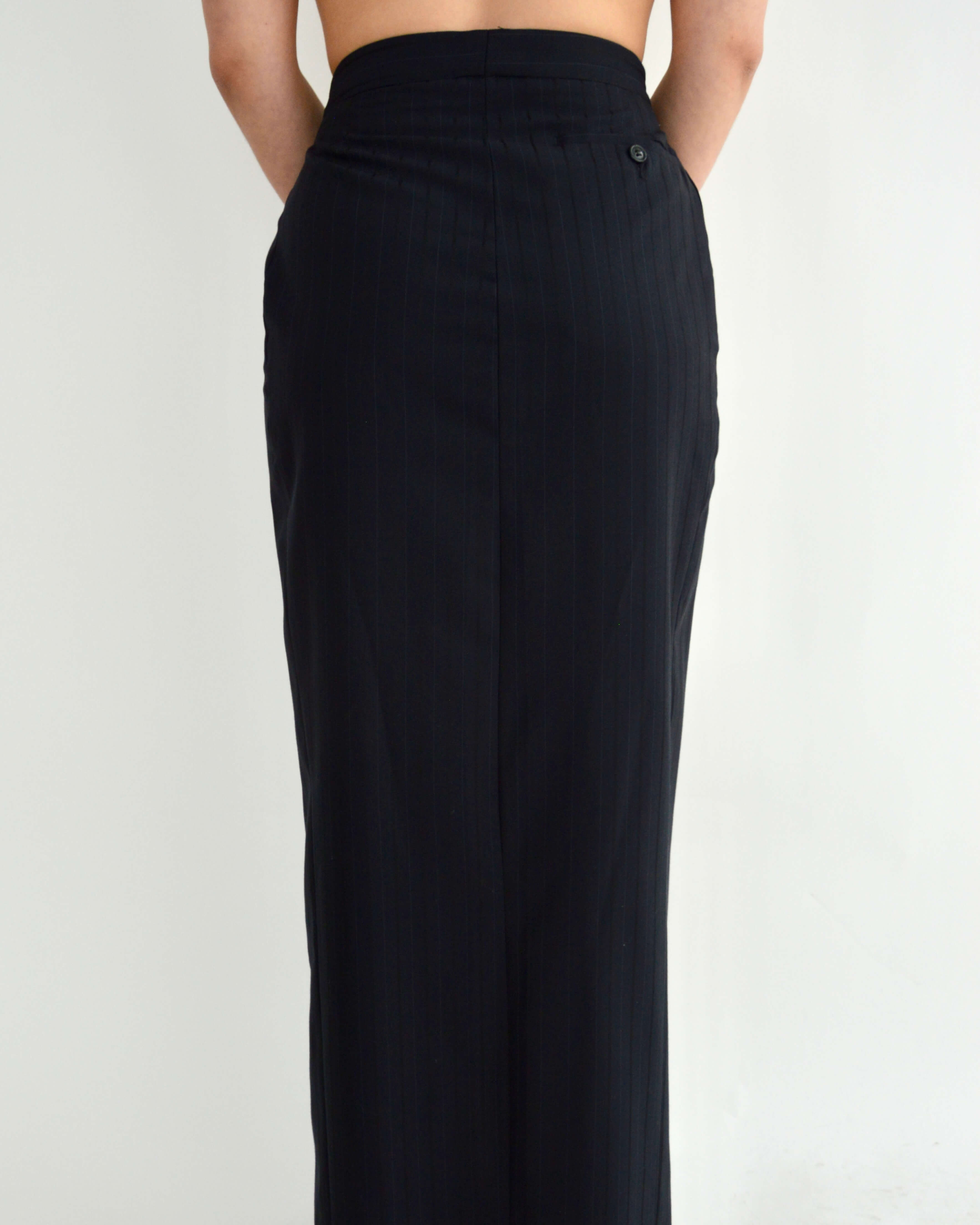 Falda larga - Azul marino de negocios (S)