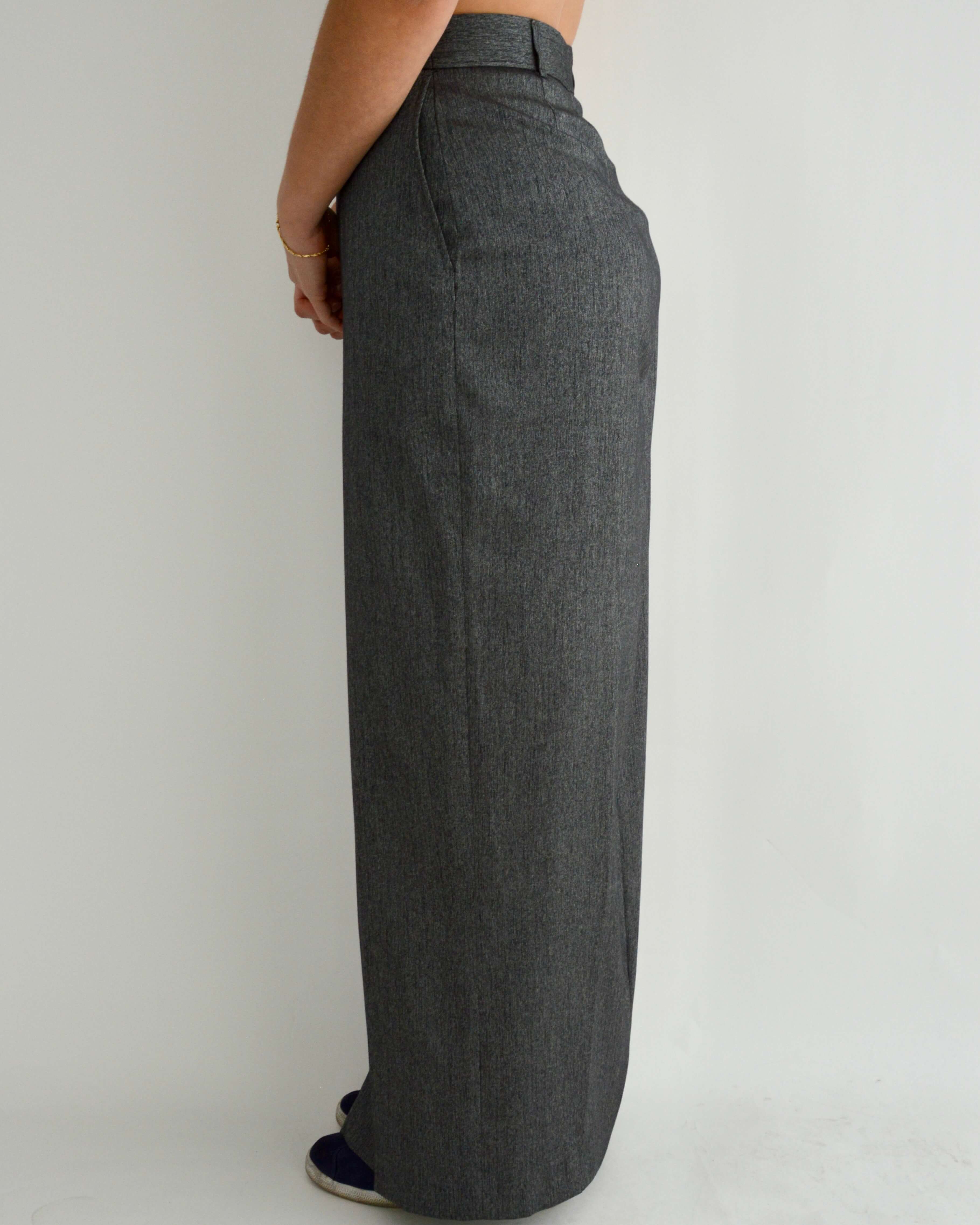 Falda larga vegana - Perfección plateada (M)