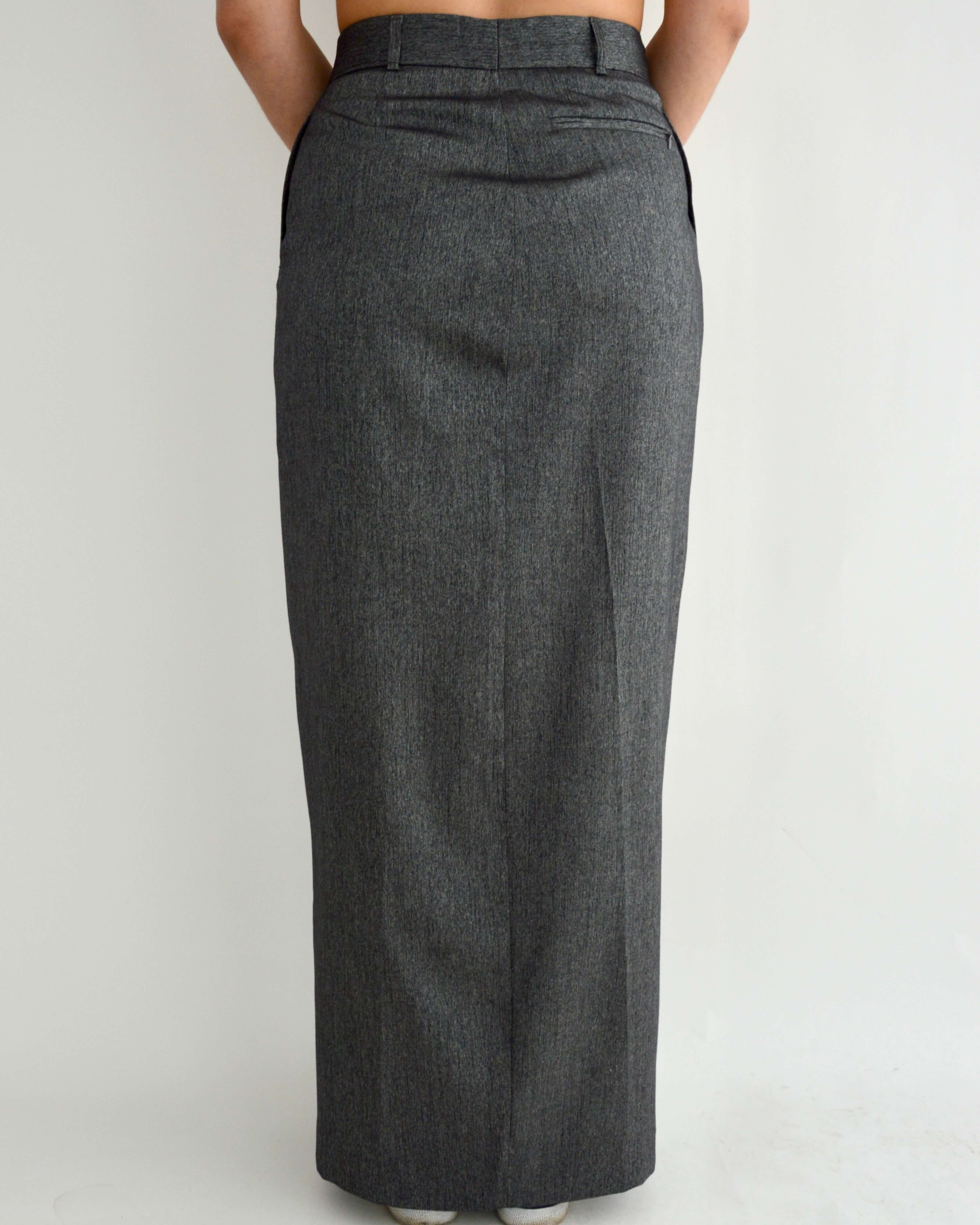 Falda larga vegana - Perfección plateada (M)