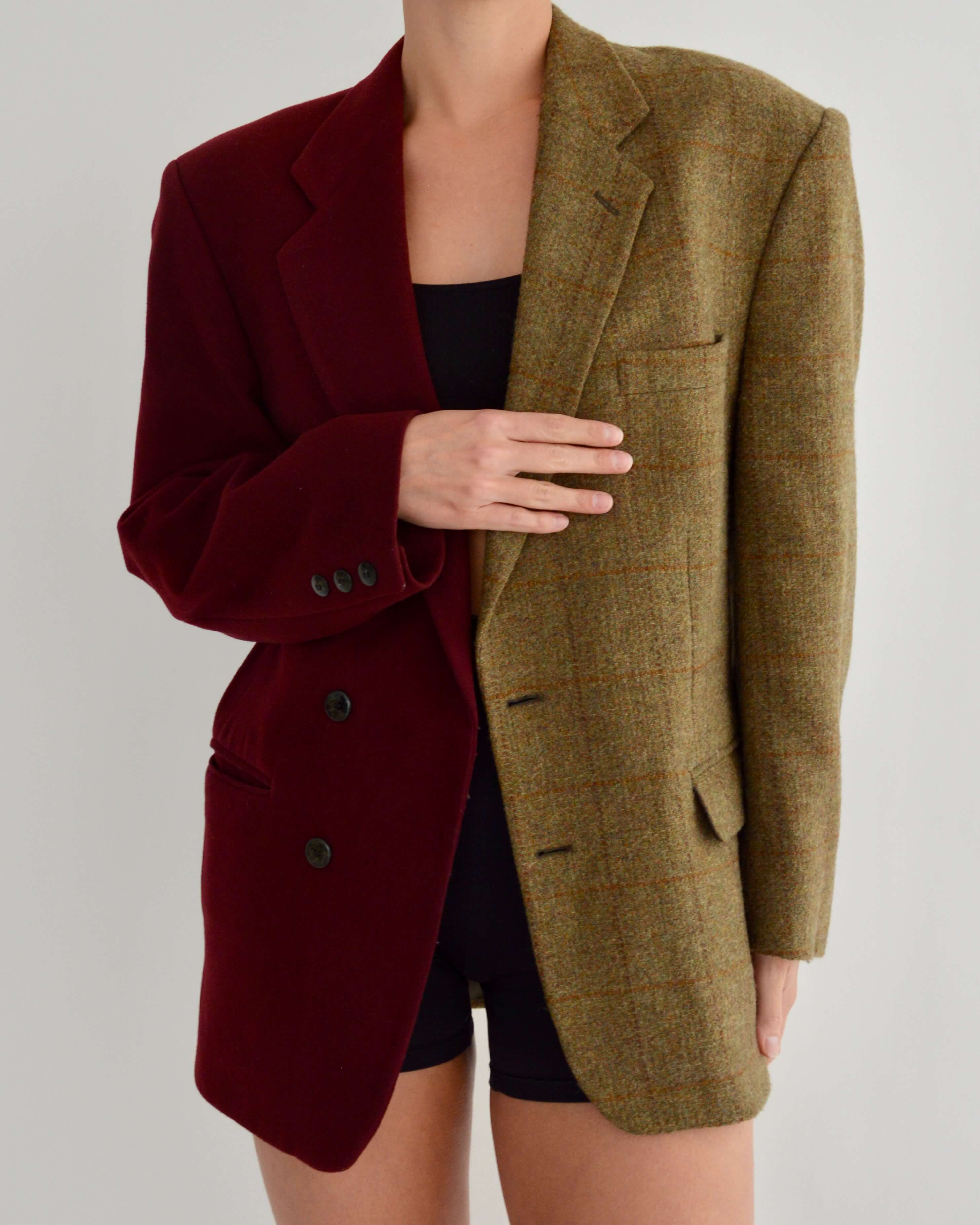 Blazer DUO - Cachemir burdeos (talla pequeña/grande)