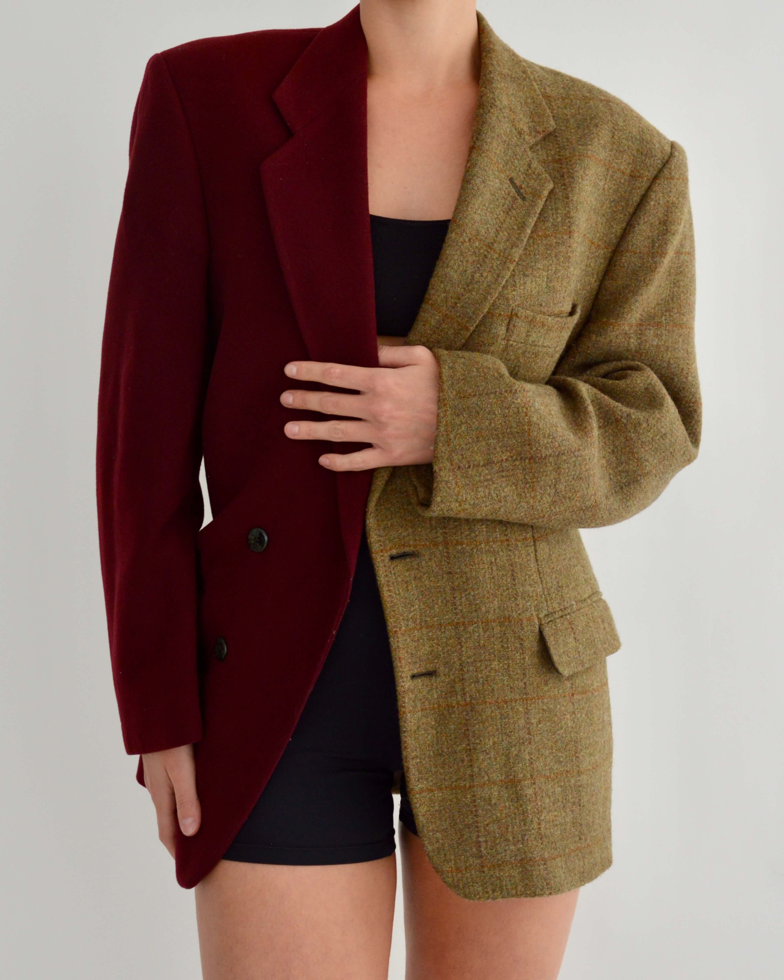 Blazer DUO - Cachemir burdeos (talla pequeña/grande)